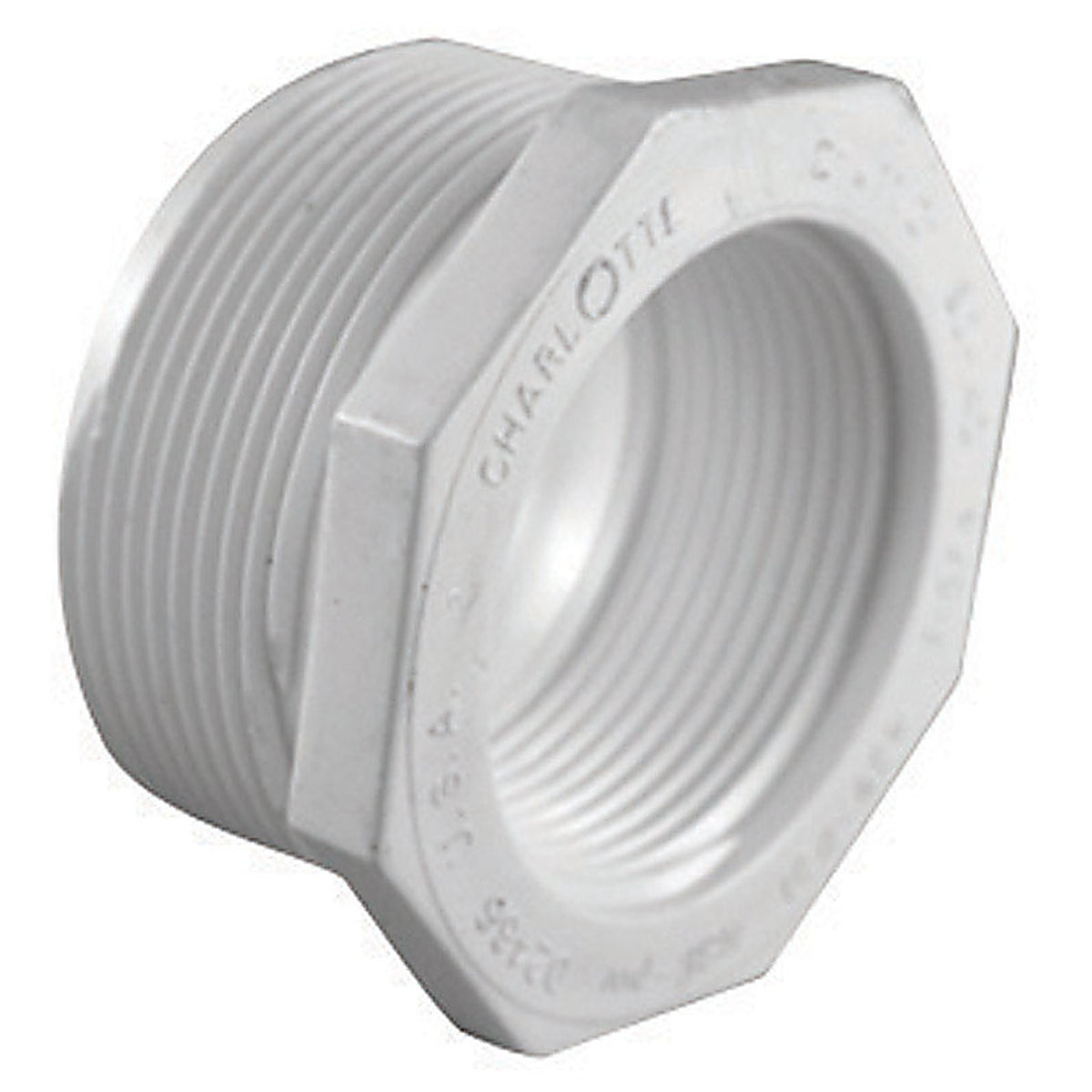 Charlotte Pipe - PVC021124000 - Schedule 40 2 in. MPT x 1-1/2 in. Dia. FPT PVC Reducing Bushing