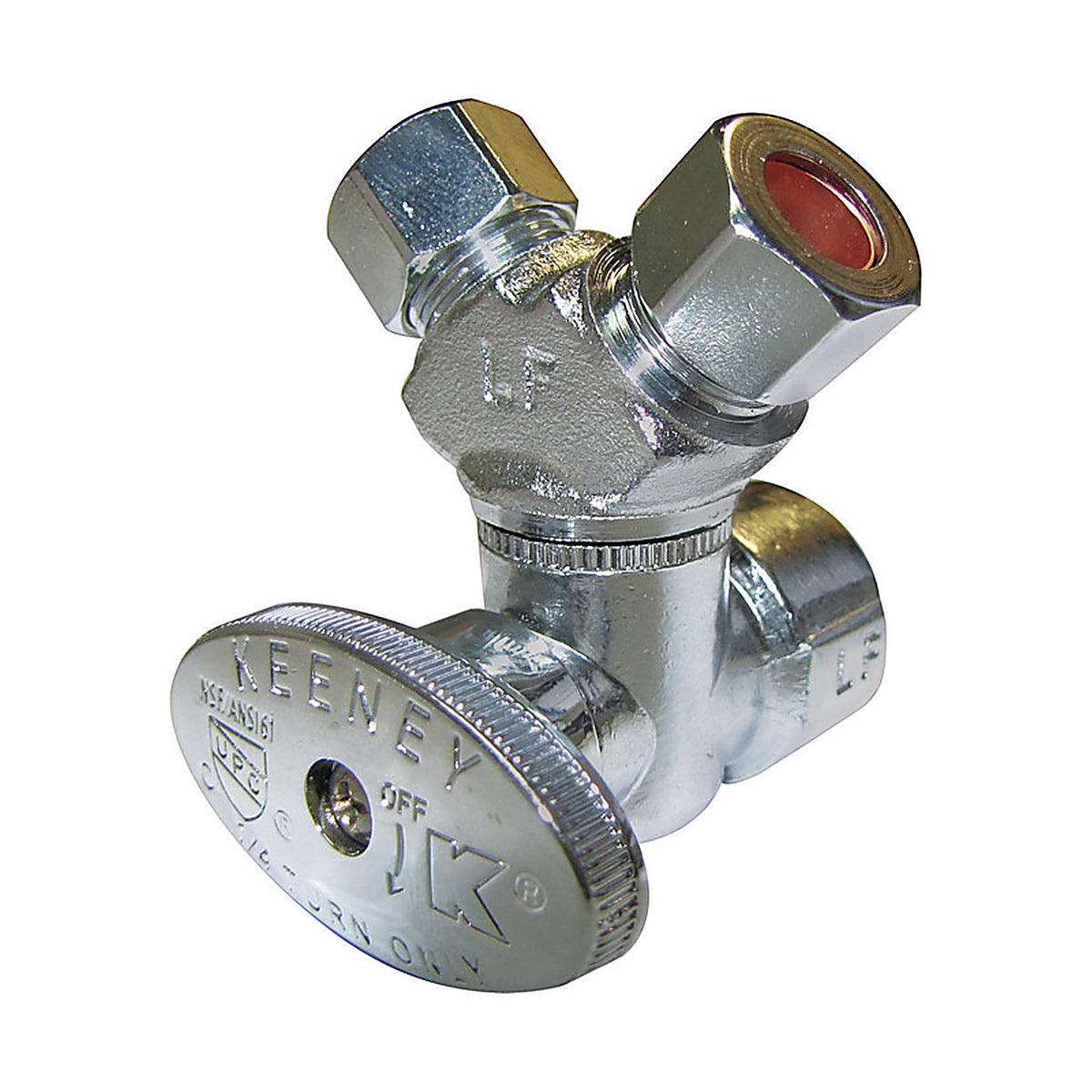 Plumb Pak - PP2901VLF - 1/2 in. FIP X 3/8 in. Compression Brass 3-Way Valve