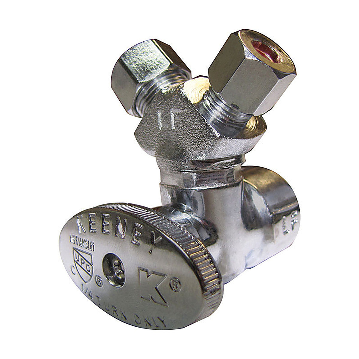 Plumb Pak - PP2902VLF - 1/2 in. FIP T X 3/8 in. S Compression Brass 3-Way Valve
