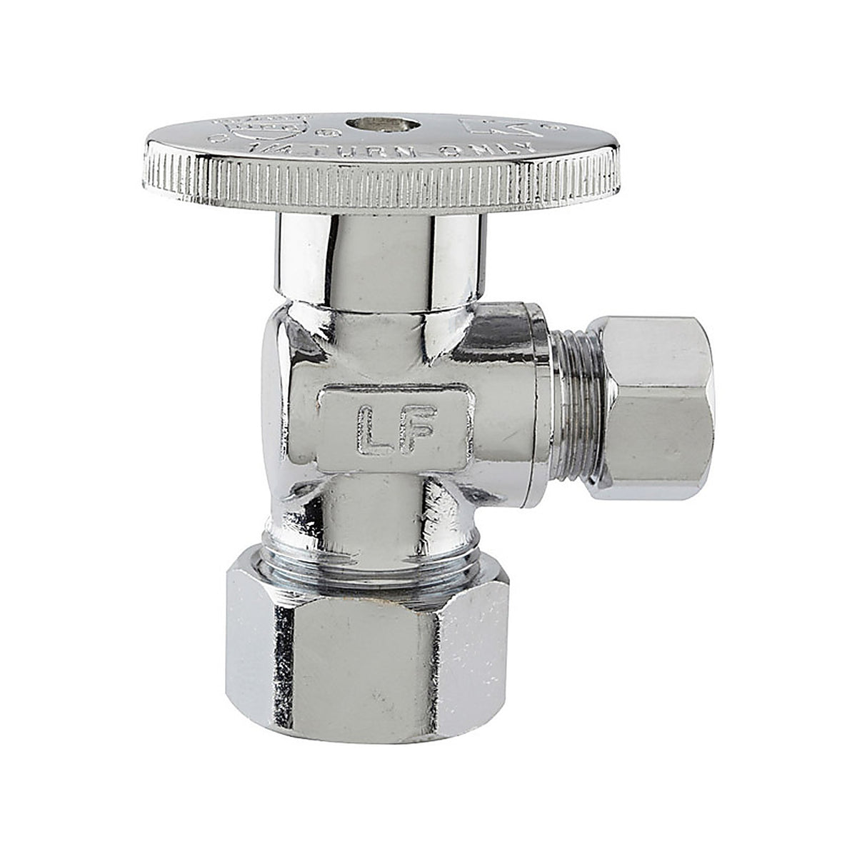 Plumb Pak - PP61PCLF - 5/8 in. Compression x 3/8 in. Compression Brass Angle Valve
