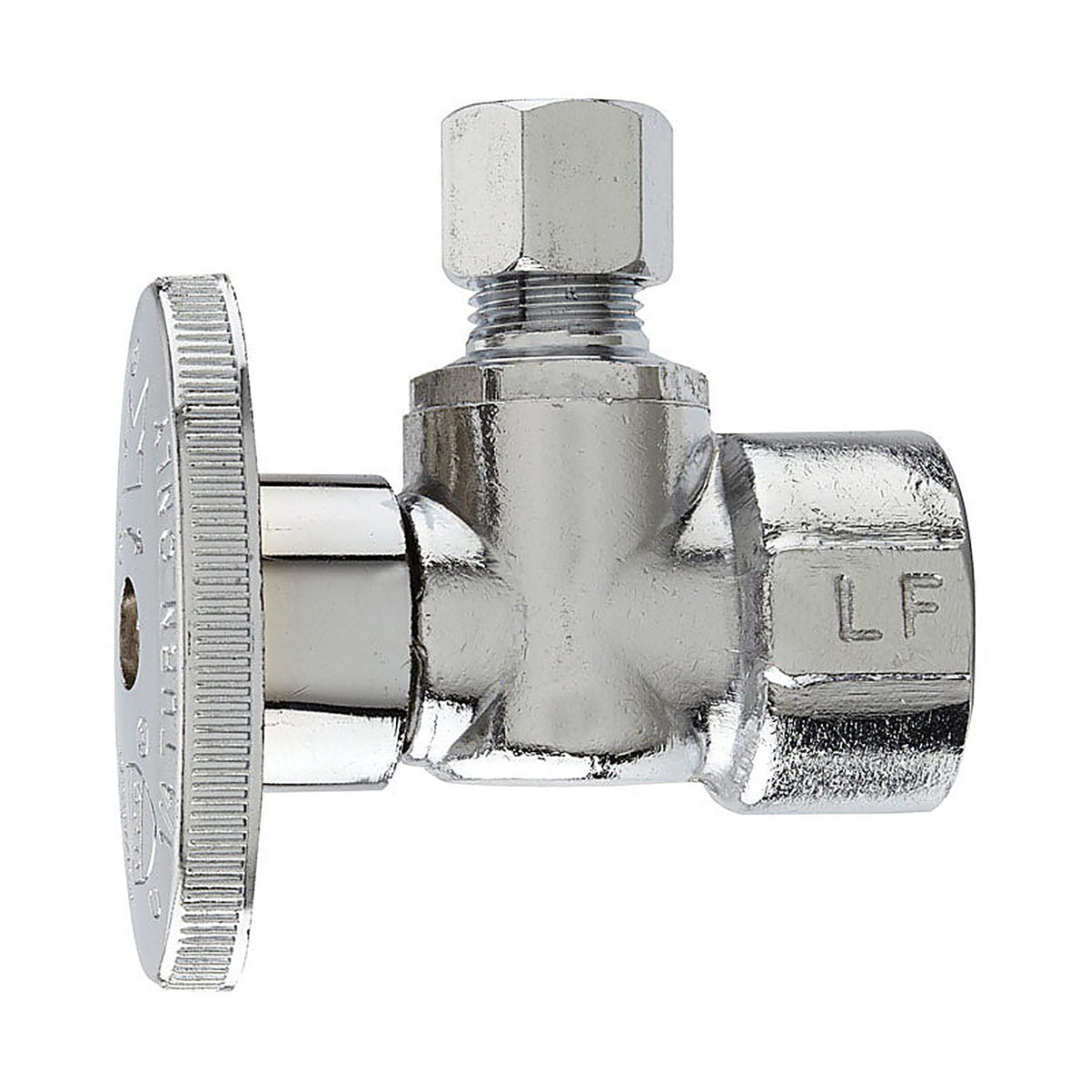 Plumb Pak - PP46PCLF - 1/2 in. FIP T X 1/4 in. S Compression Brass Angle Valve