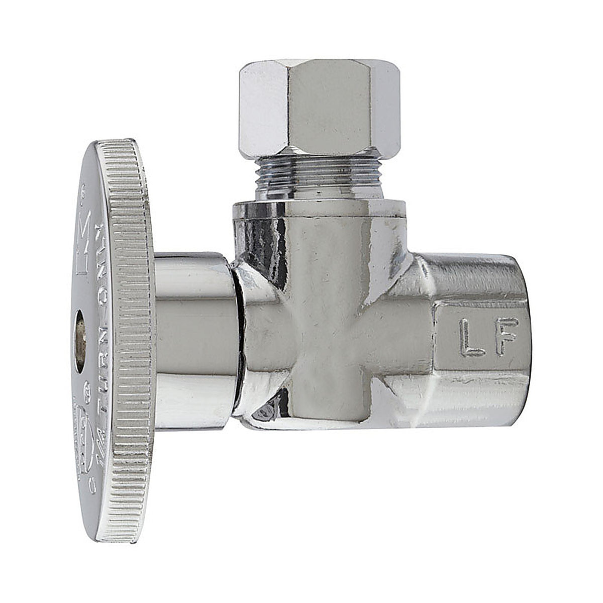 Plumb Pak - PP50PCLF - 3/8 in. FIP X 3/8 in. Compression Brass Angle Valve