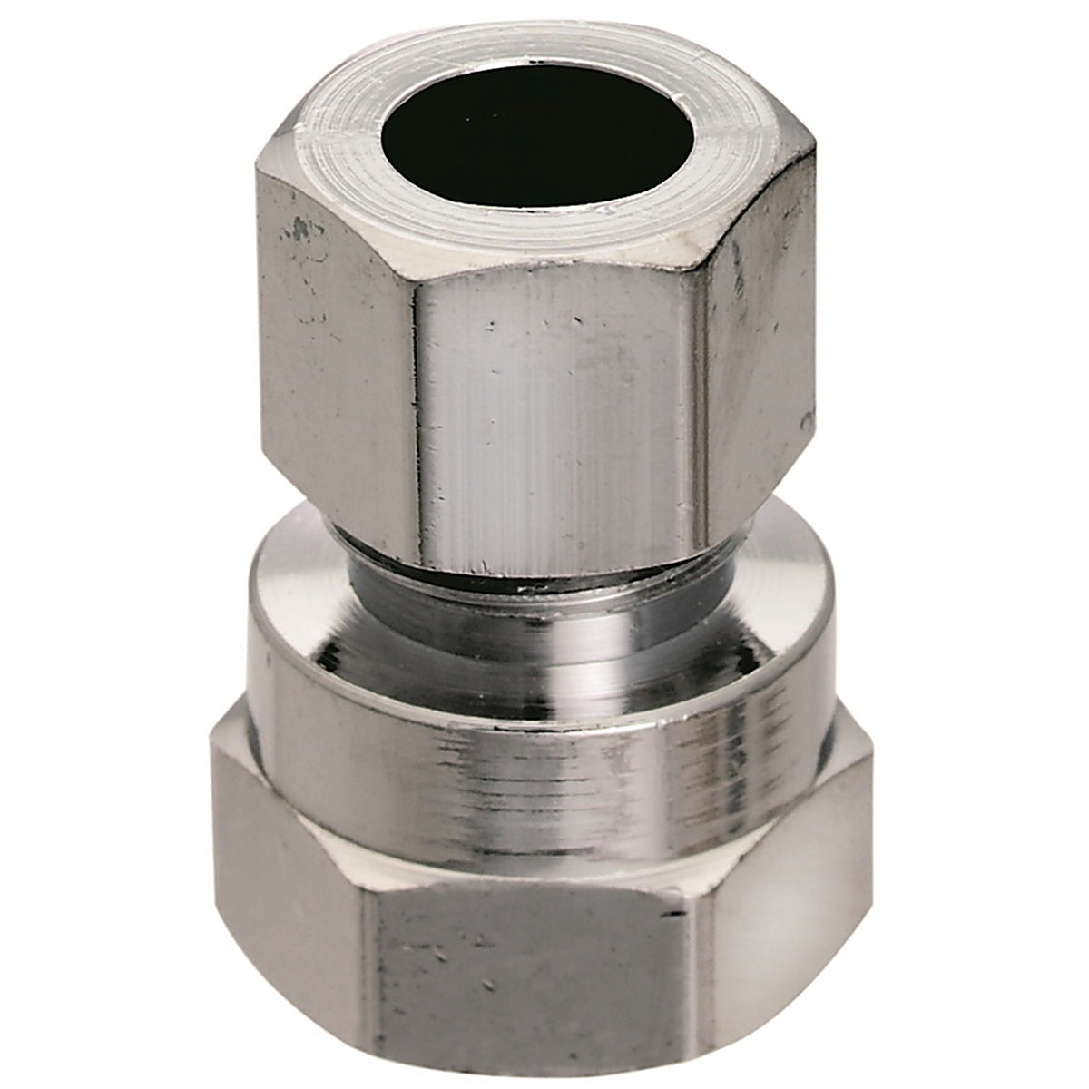 Plumb Pak - PP71PCLF - 3/8 in. FIP X 3/8 in. D Compression Brass Straight Connector