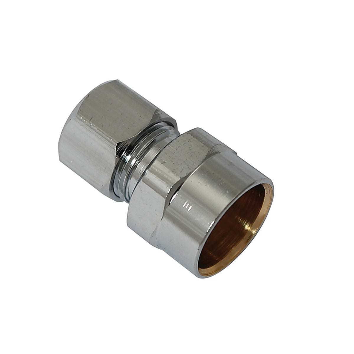 Plumb Pak - PP79PCLF - 1/2 in. Sweat X 3/8 in. D Compression Brass Straight Connector