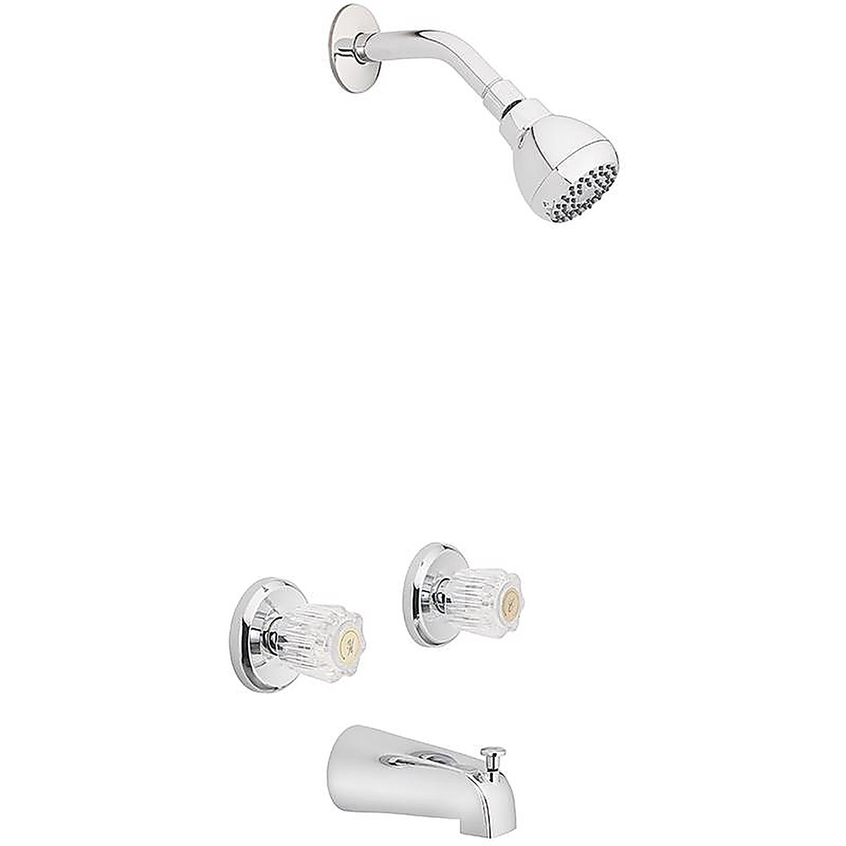 OakBrook - 833X-0001 - Essentials 2-Handle Chrome Tub and Shower Faucet