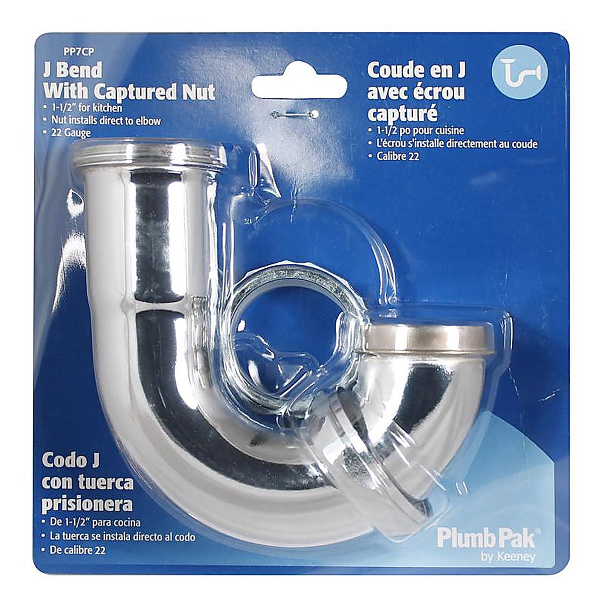 Plumb Pak - PP7CP - 1-1/2 in. Dia. Brass J-Bend