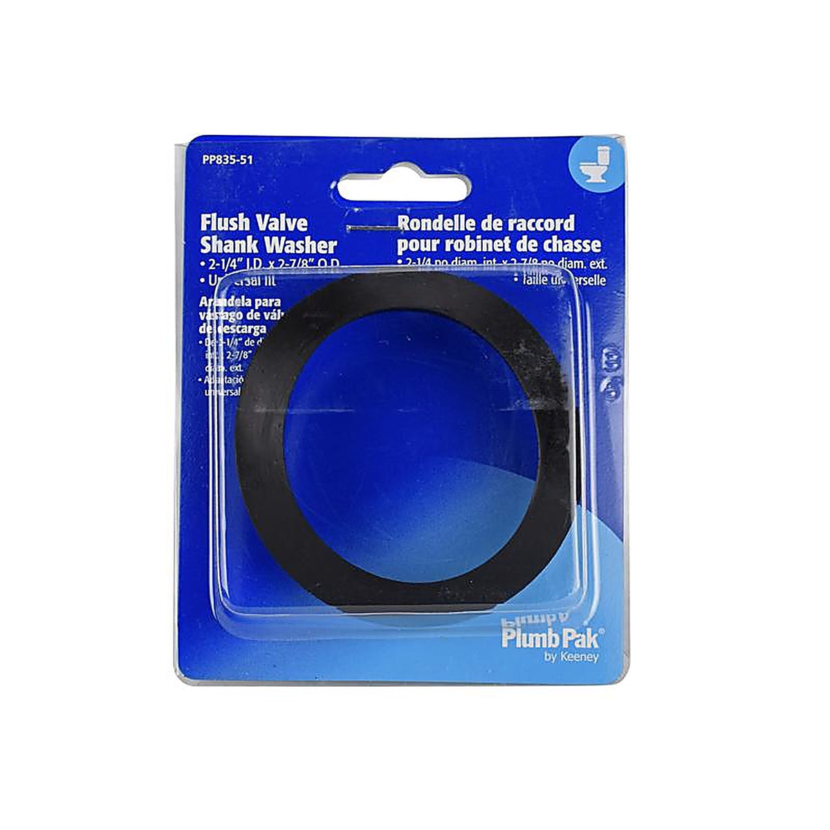 Plumb Pak - PP835-51 - Flush Valve Shank Washer Black Rubber For Universal