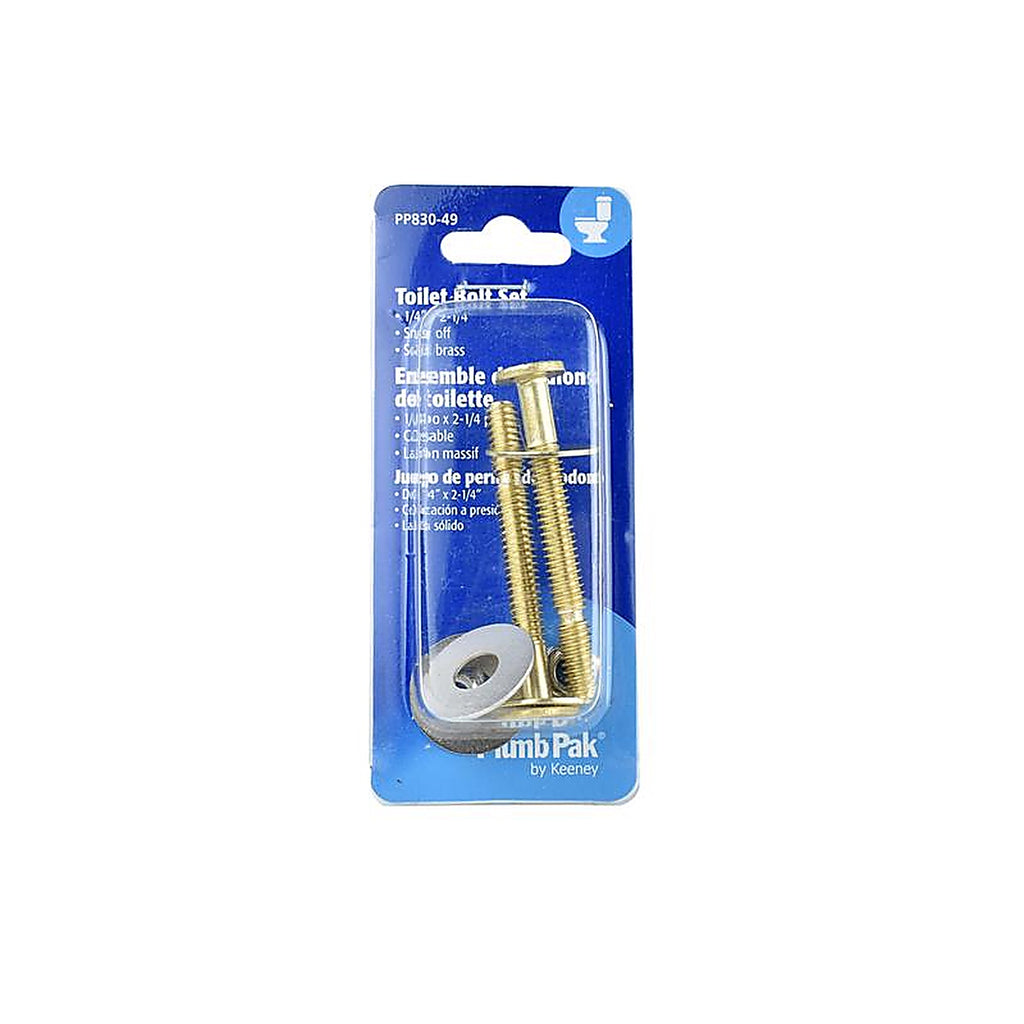 Plumb Pak - PP830-49 - Toilet Bolt Set Brass