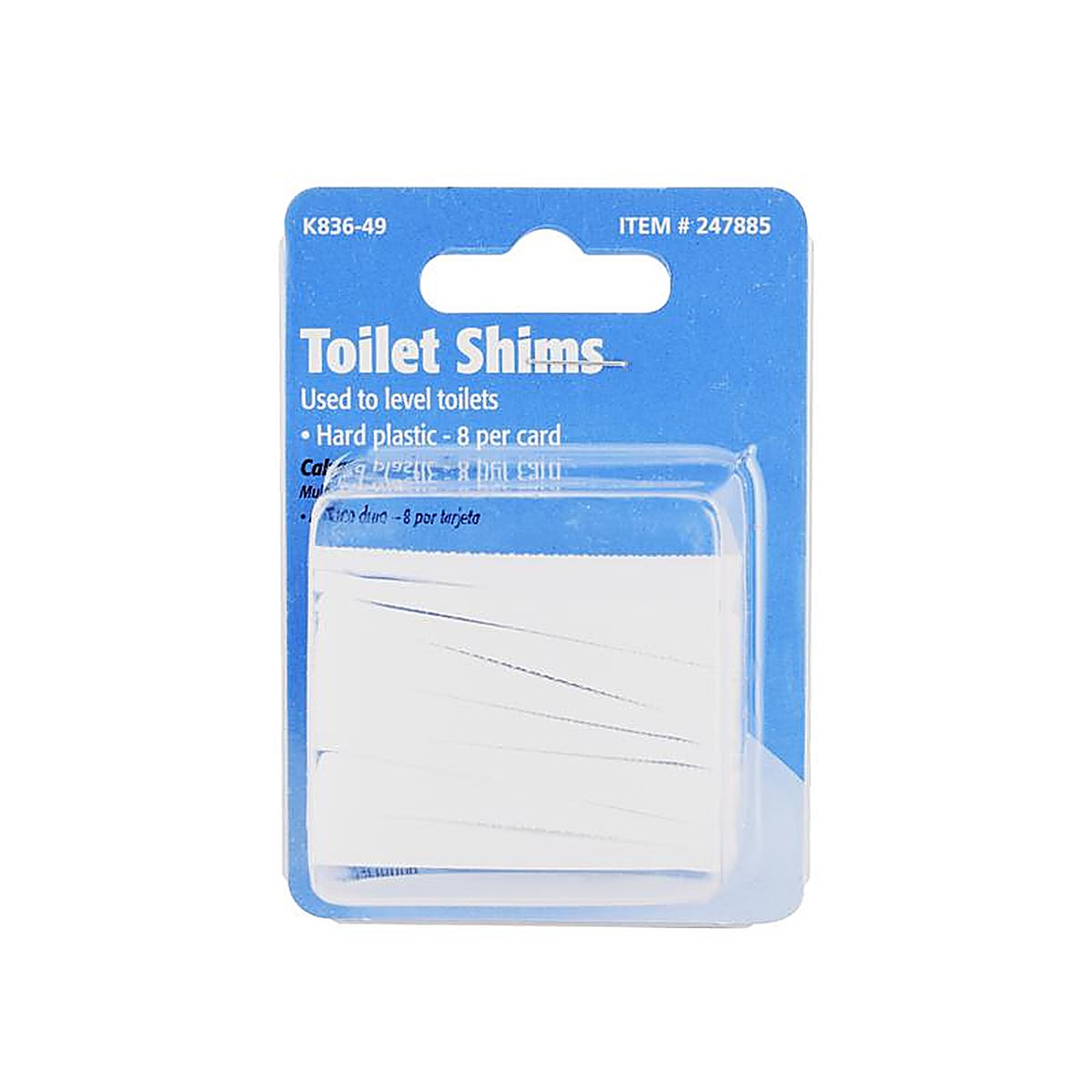 Keeney - K836-49 - Toilet Shims White Plastic For Universal