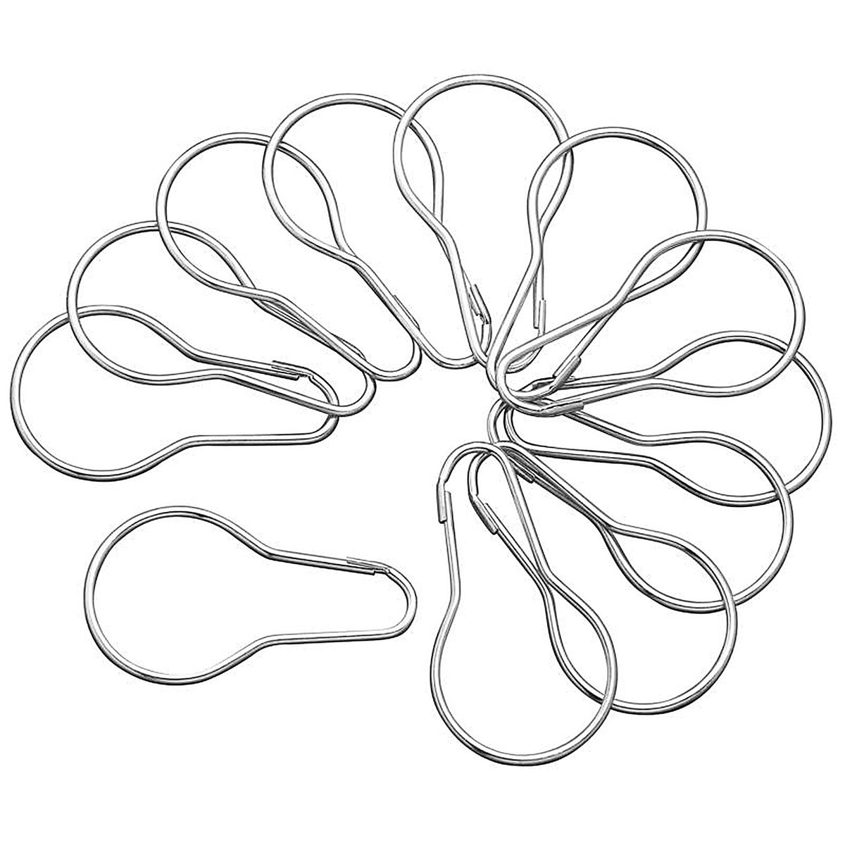 Plumb Pak - PP825-25 - Bright Plated Steel Shower Curtain Pins 12 pk