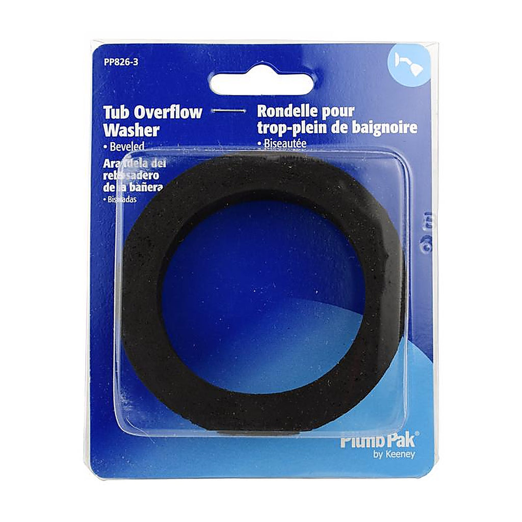 Plumb Pak - PP826-3 - Rubber Universal in. Beveled Tub Overflow Washer - 1/Pack