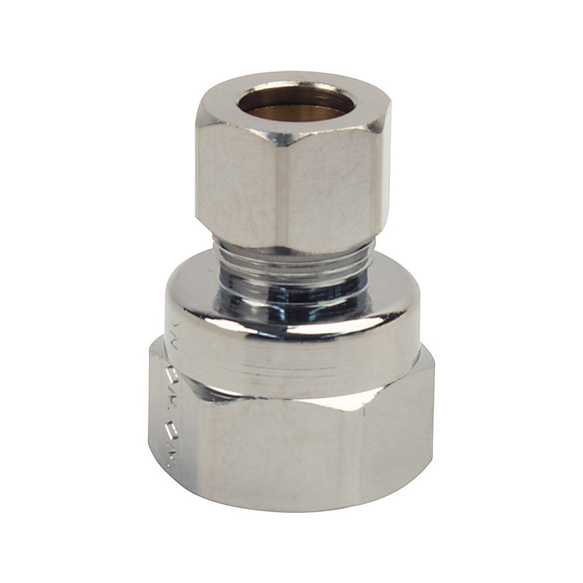 BrassCraft - 12X CD - 1/2 in. FIP pc X 3/8 in. D Compression Chrome Plated Brass Adapter