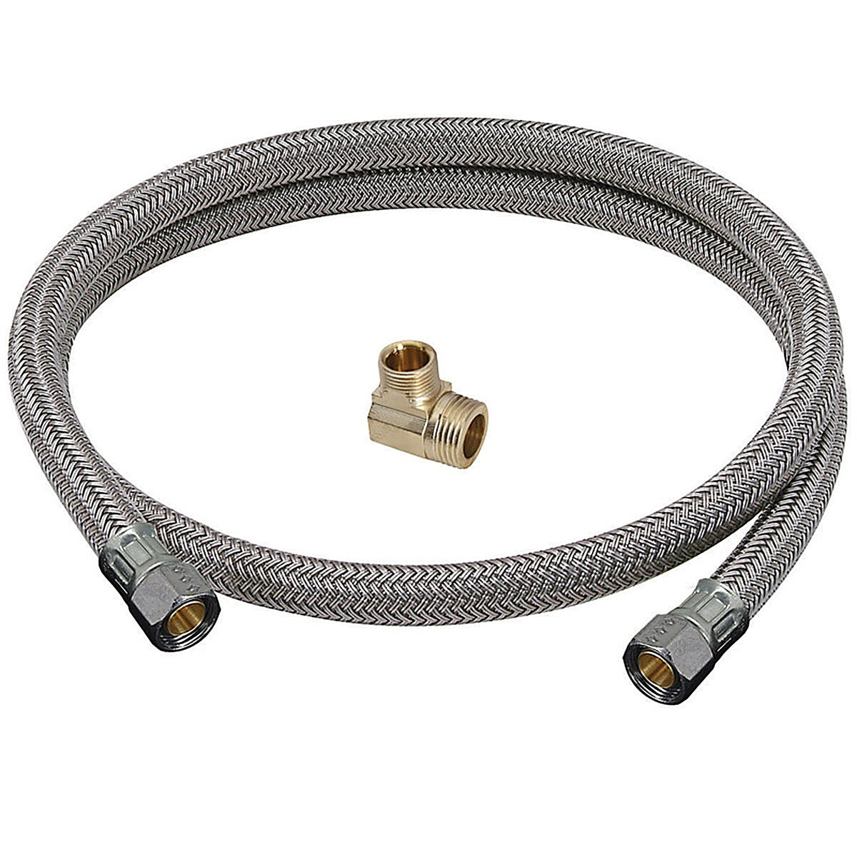 BrassCraft - B1-48DW6 P - Speedi Plumb Plus 3/8 in. Compression pc X 3/8 in. D Compression 48 in. Steel Dishwasher