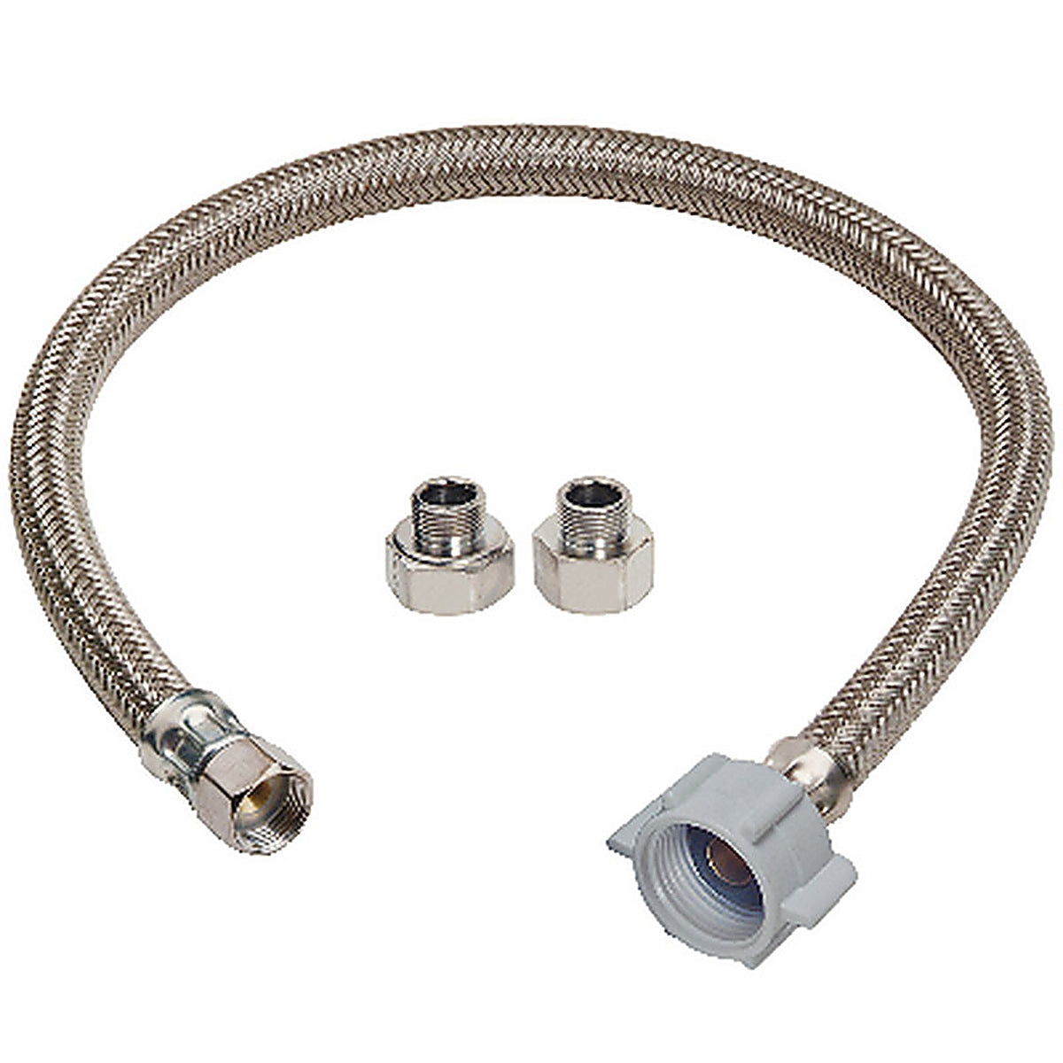 BrassCraft - B1-20AU D - Speedi Plumb Plus 3/8 in. Compression pc X 1/2 in. D FIP 12 in. Brass Faucet Supply Line