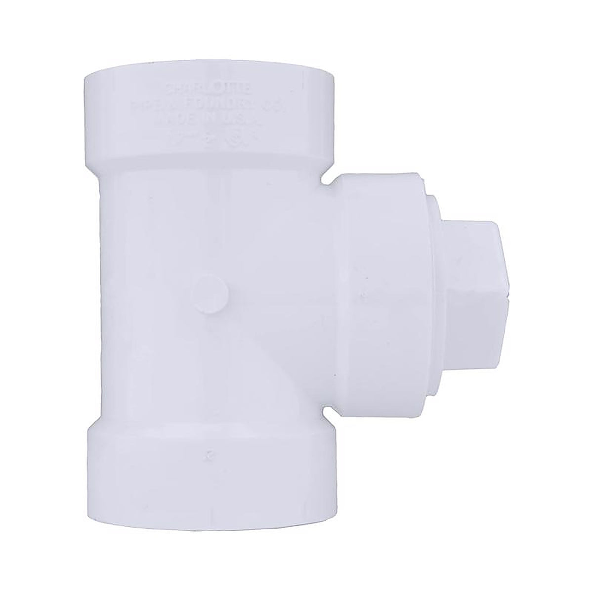 Charlotte Pipe - PVC00444X1000 - 3 in. Hub x 3 in. Dia. Hub PVC Cleanout Tee