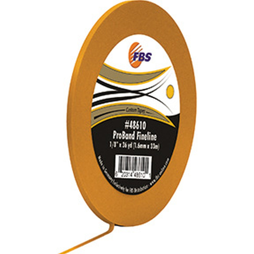 FBS - 48610 - ProBand Yellow Fine Line Tape, 1/8IN x 36yd