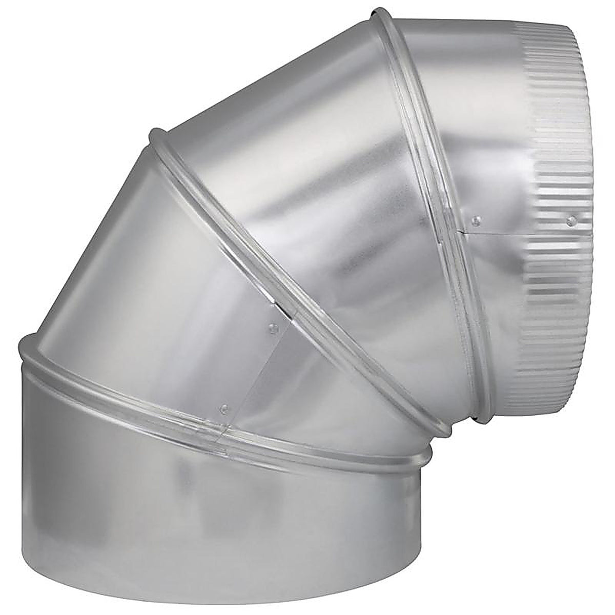 Imperial - GV0304 - 9 in. D X 9 in. D Adjustable 90 deg Galvanized Steel Furnace Pipe Elbow