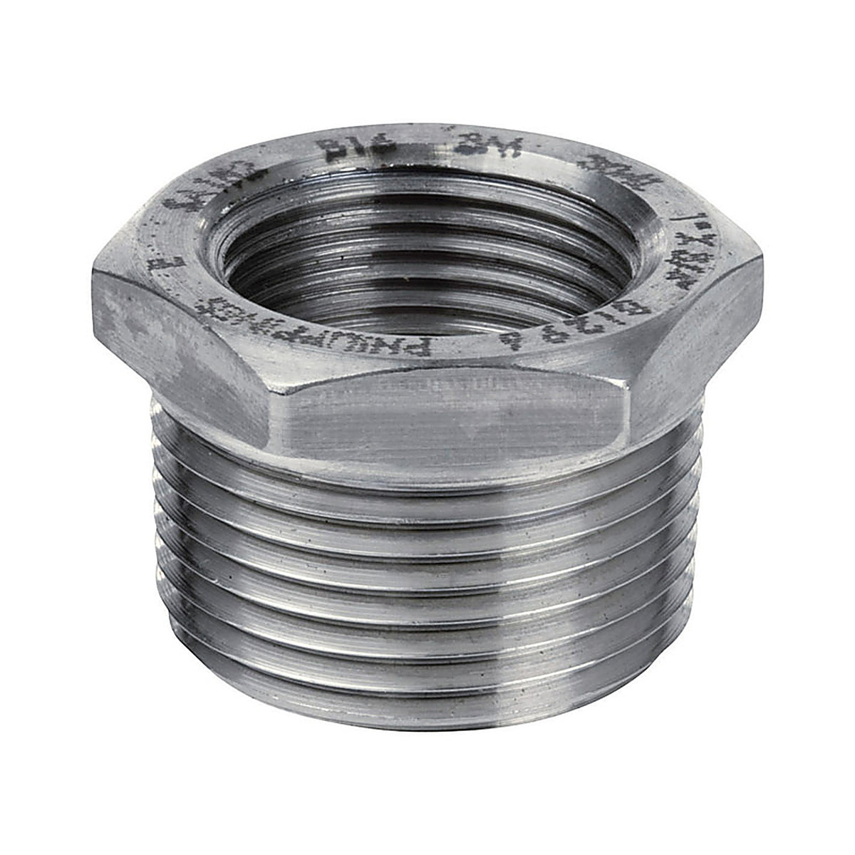 Smith-Cooper - 4638101120 - 1-1/2 in. MPT x 1 in. Dia. FPT Stainless Steel Hex Bushing
