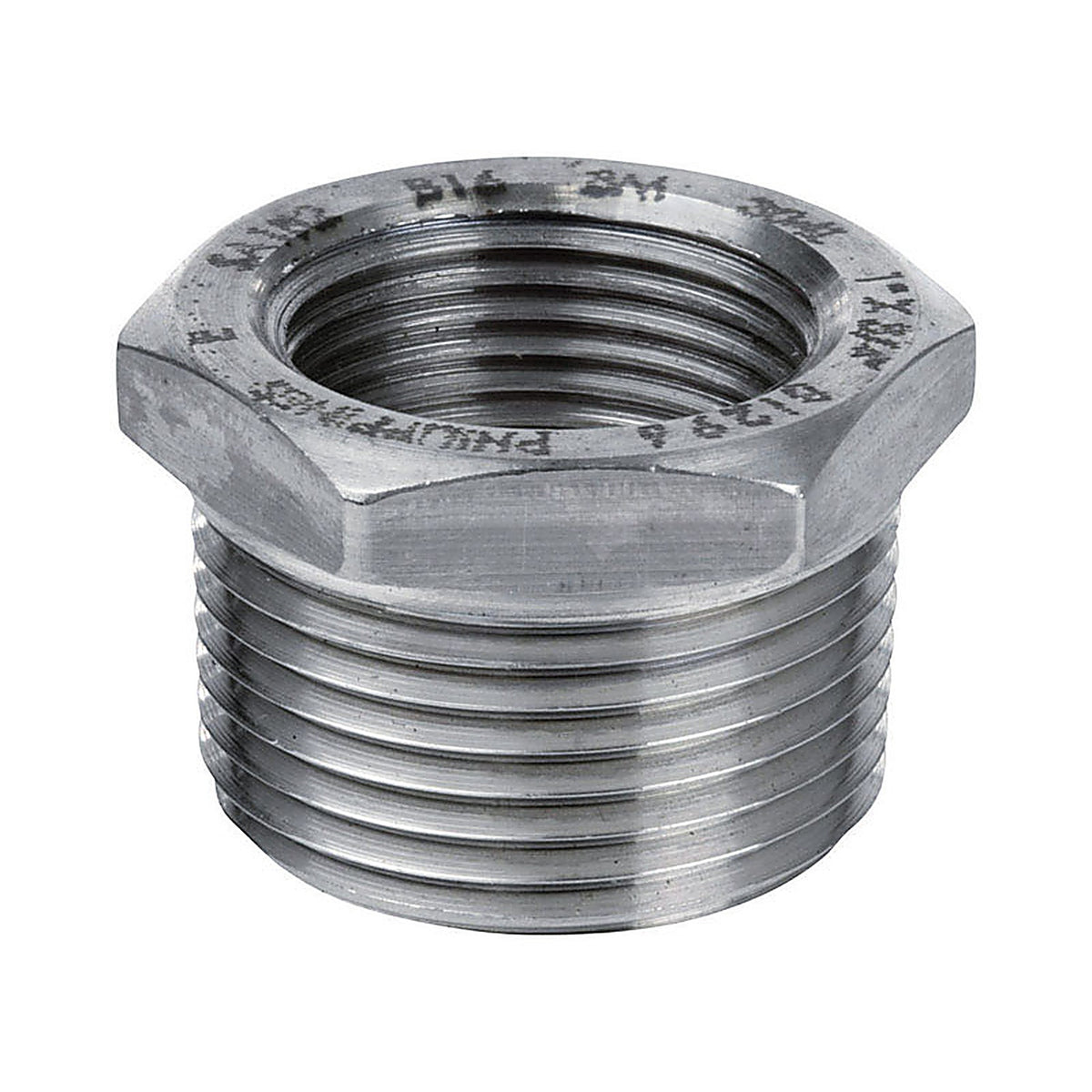 Smith-Cooper - 4638101130 - 1-1/2 in. MPT x 1-1/4 in. Dia. FPT Stainless Steel Hex Bushing