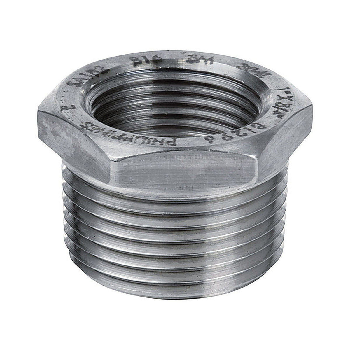 Smith-Cooper - 4638101150 - 2 in. MPT x 1-1/2 in. Dia. FPT Stainless Steel Hex Bushing