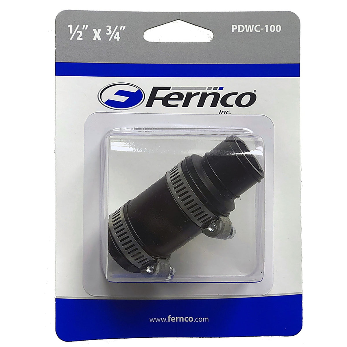 Fernco - PDWC-100 - Schedule 40 1/2 in. Hub x 3/4 in. Dia. Hub PVC Connector