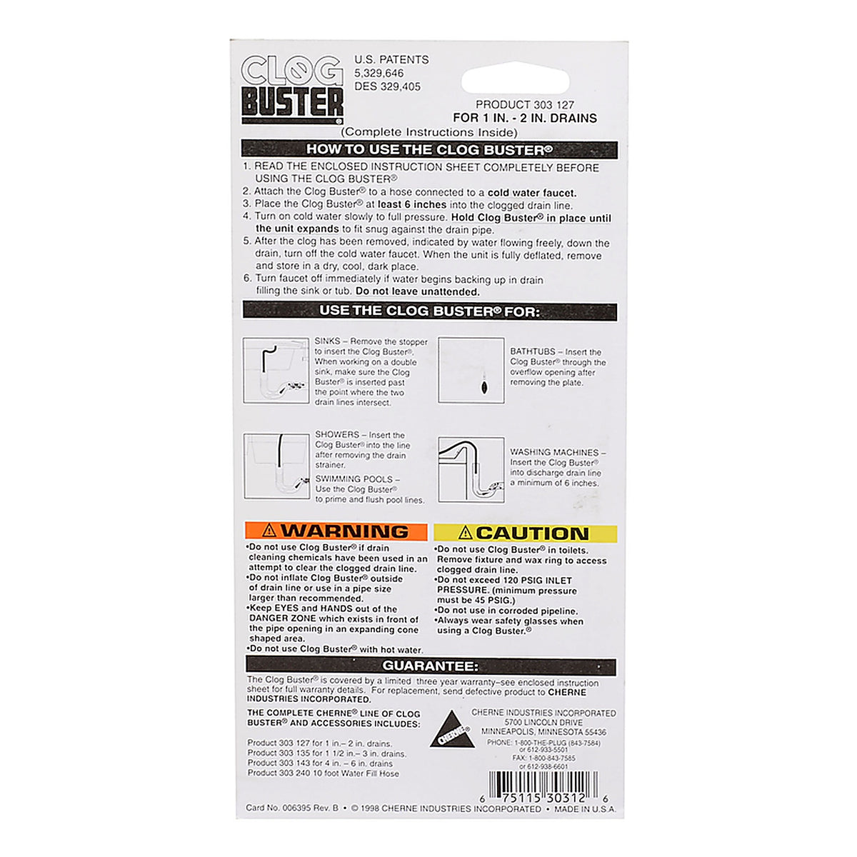 Oatey - 33442 - Clog-Buster Drain Cleaner