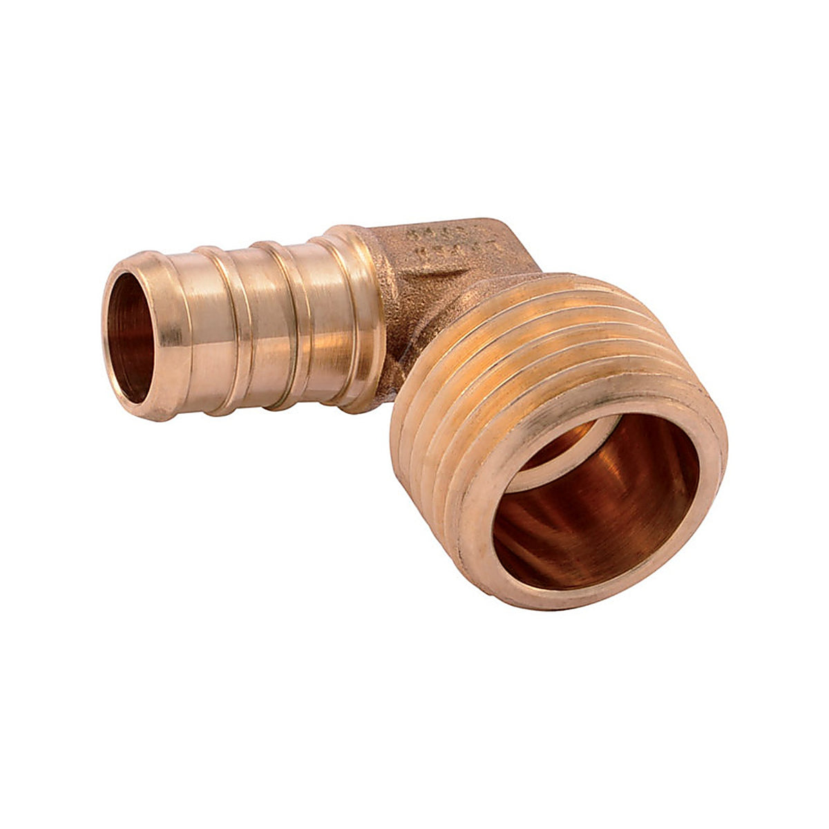 SharkBite - UC280LFA - EvoPEX 1/2 in. PEX x 1/2 in. Dia. MPT Brass Elbow