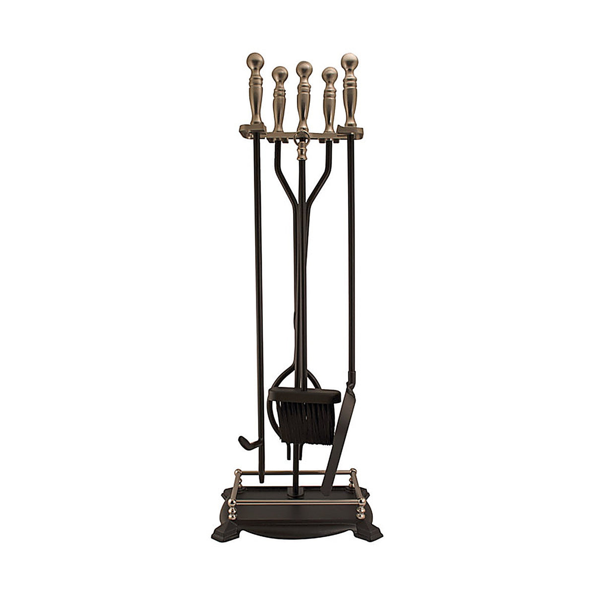 Panacea - 15008 - Open Hearth Black Matte Steel Fireplace Tool Set