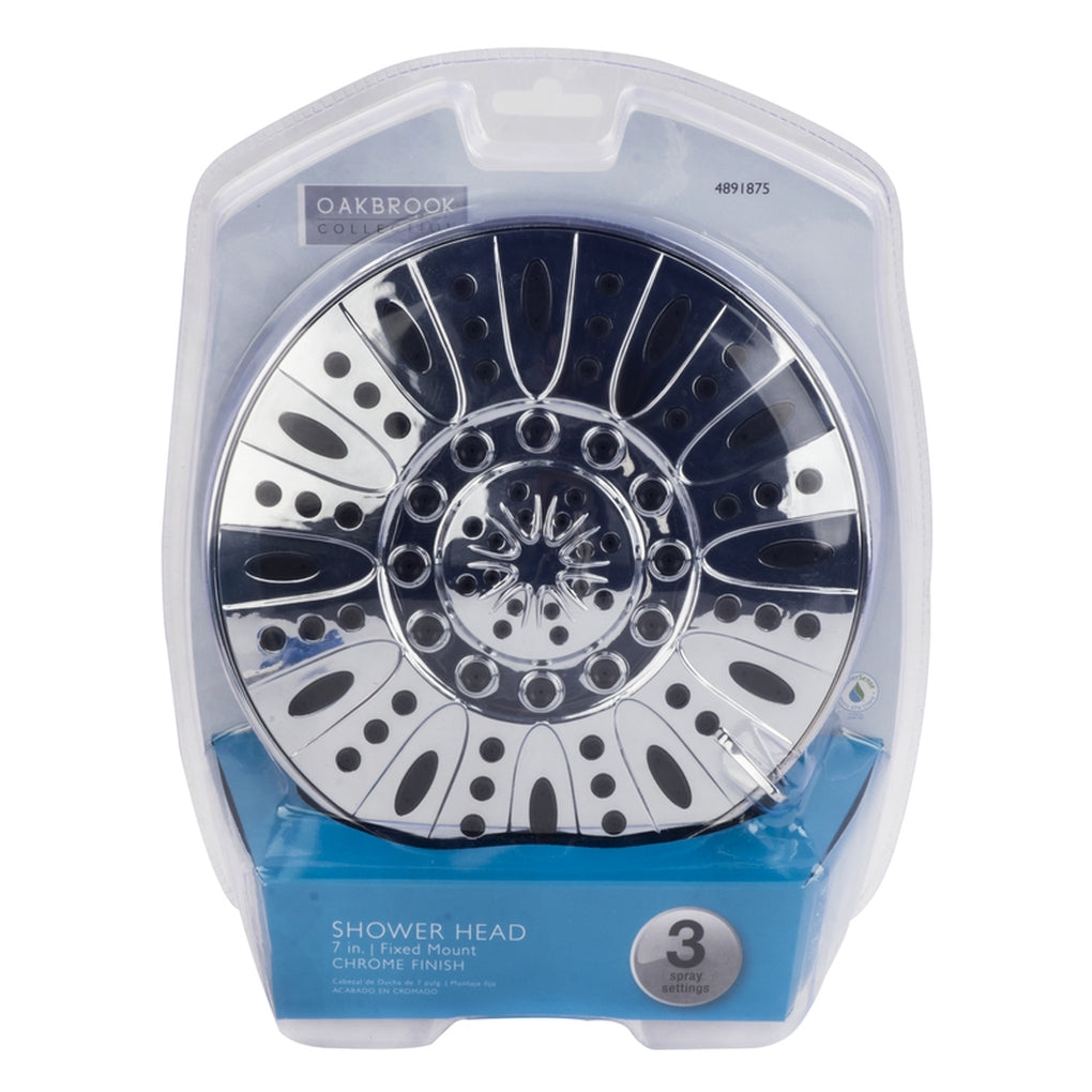 OakBrook - 520A3372CCP-WS - Chrome PVC 3 settings Wallmount Showerhead 1.8 gal.