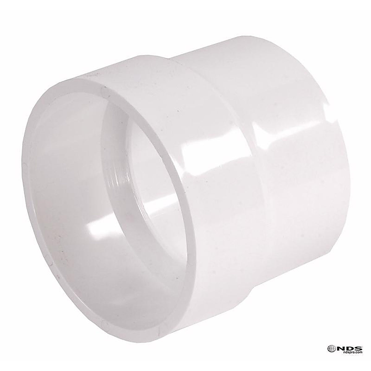 NDS - 3P16 - Schedule 35 4 in. Hub each X 4 in. D Hub PVC Adapter