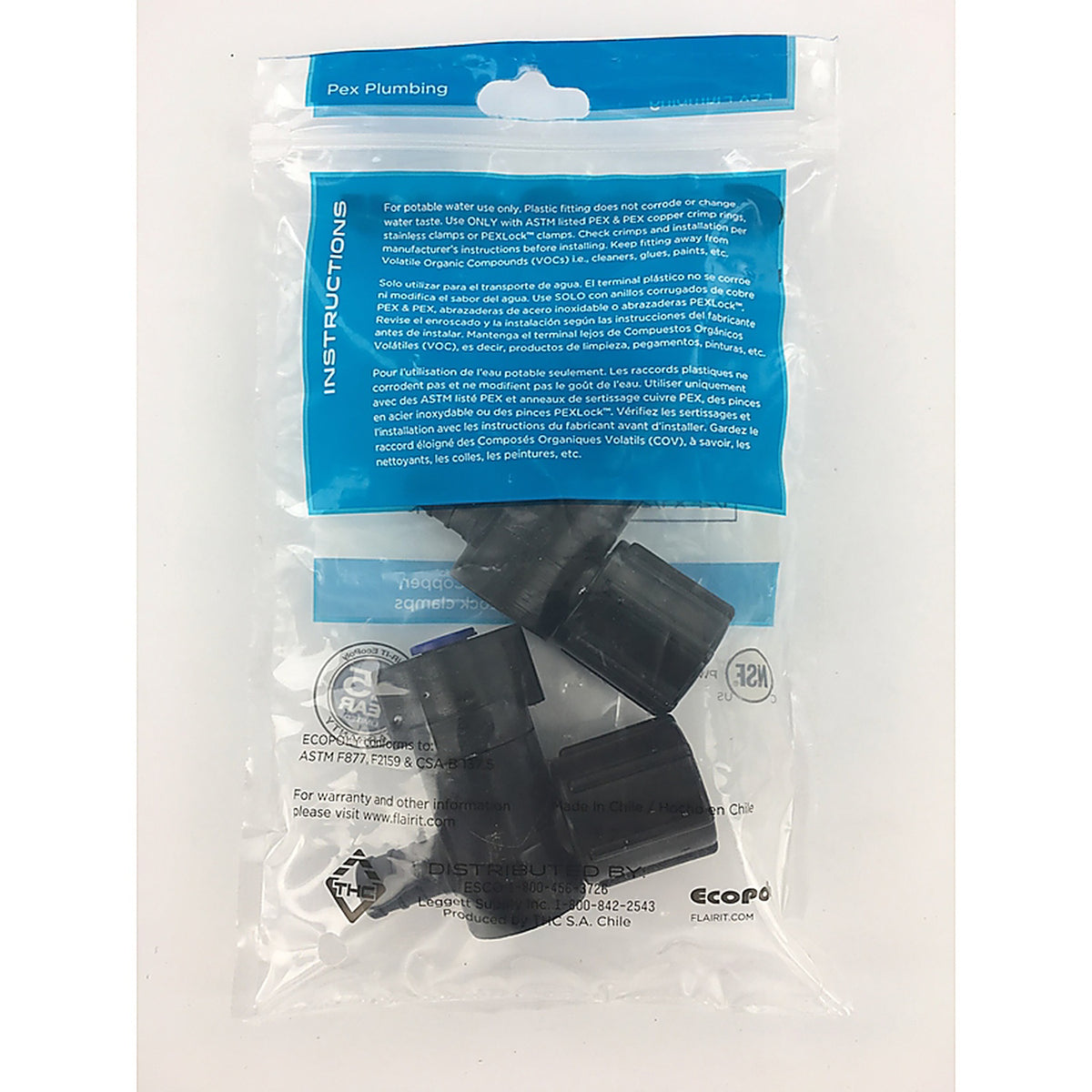 Flair-It - 31890 - Ecopoly 1/2 in. PEX Barb x 1/2 in. Dia. FPT Swivel Valve