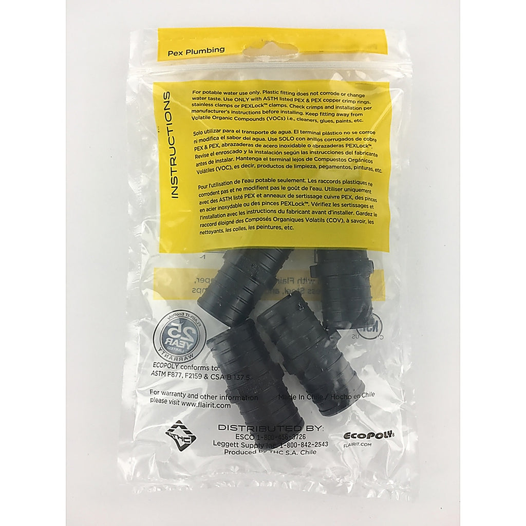 Flair-It - 32771 - Ecopoly 1 in. PEX Barb x 1 in. Dia. PEX Coupling