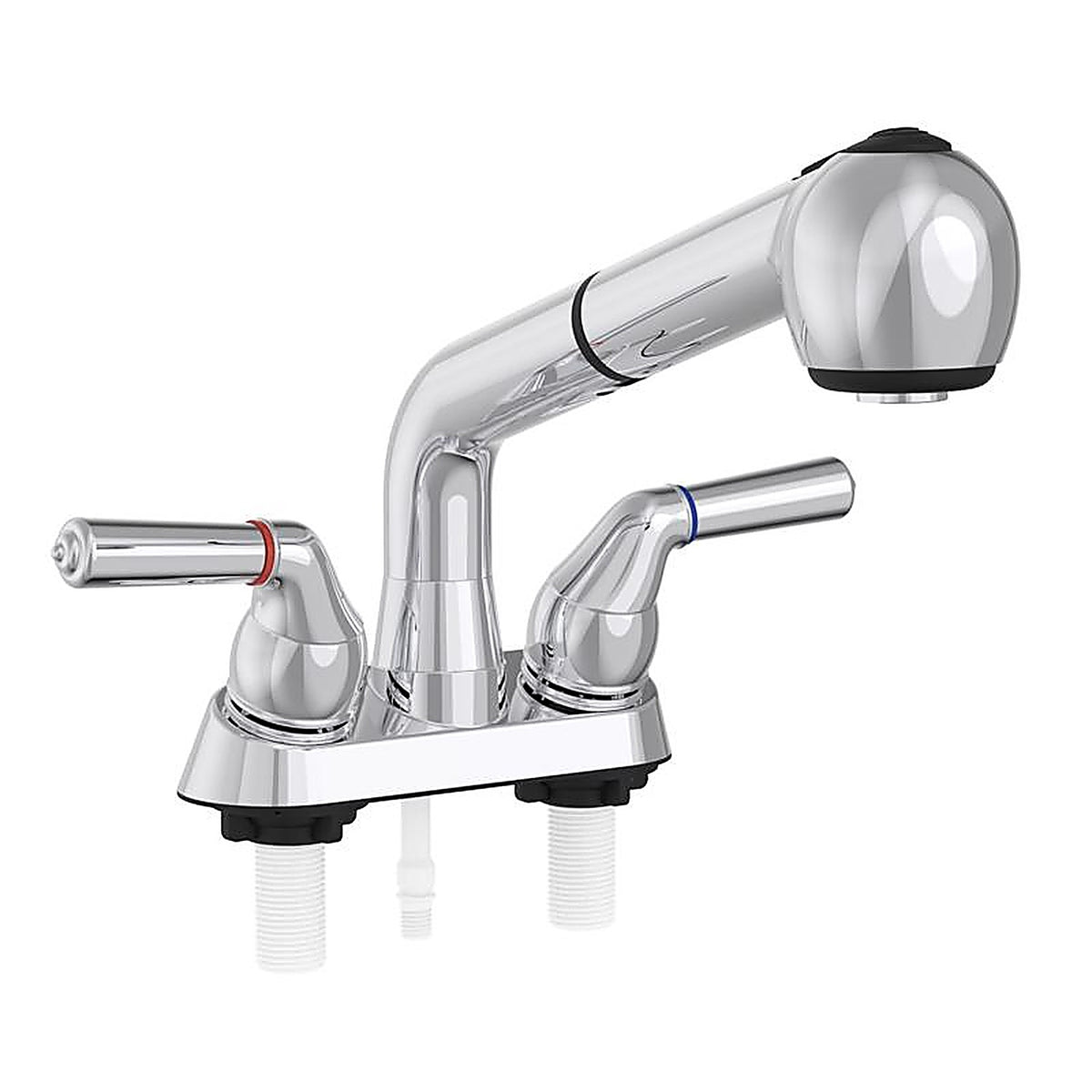 Home Plus - 1010-31CP - Two Handle Chrome Pull Out Laundry Faucet