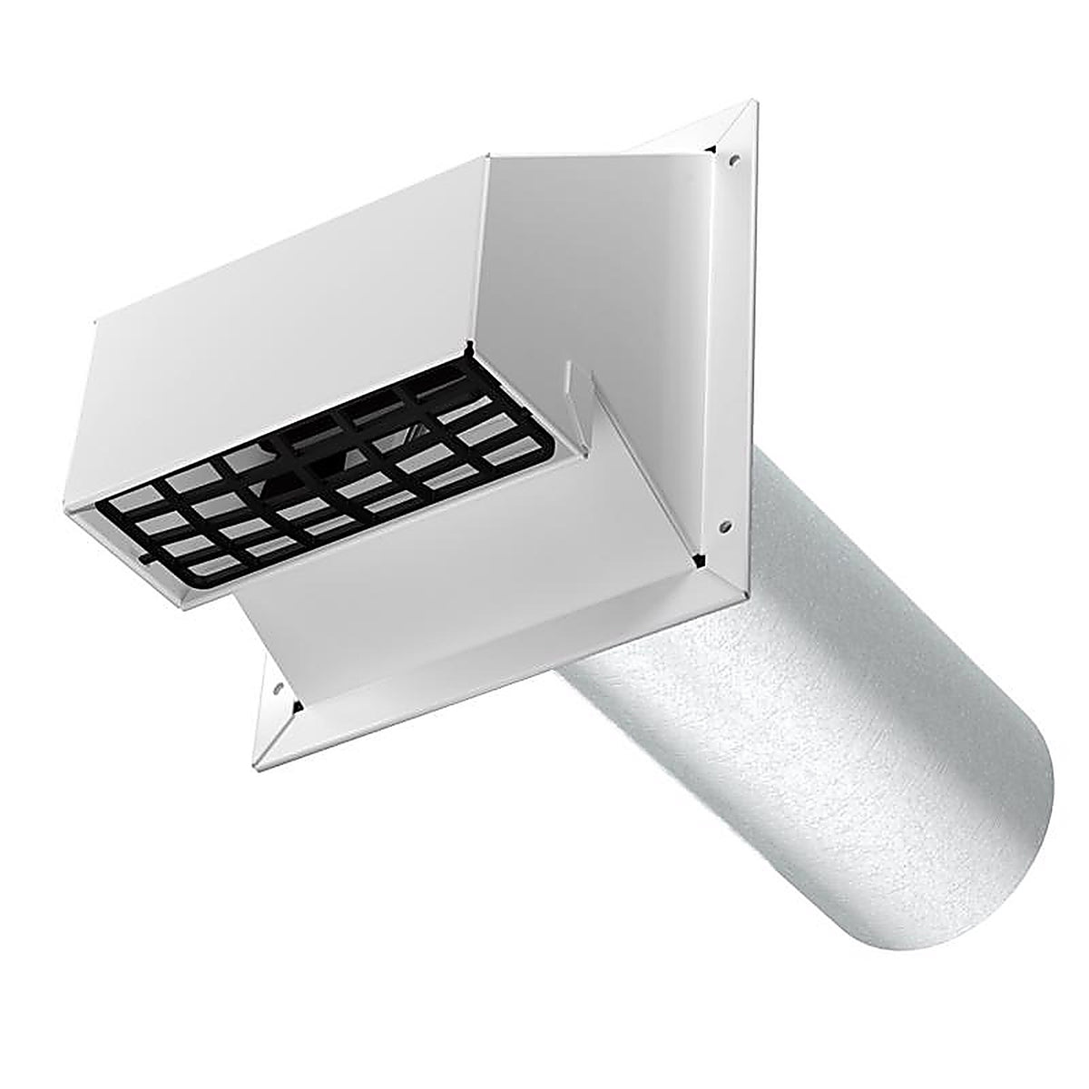 Imperial - VT0501-B - 16.5 in. L x 4 in. Dia. Silver/White Aluminum Wall Exhaust Hood