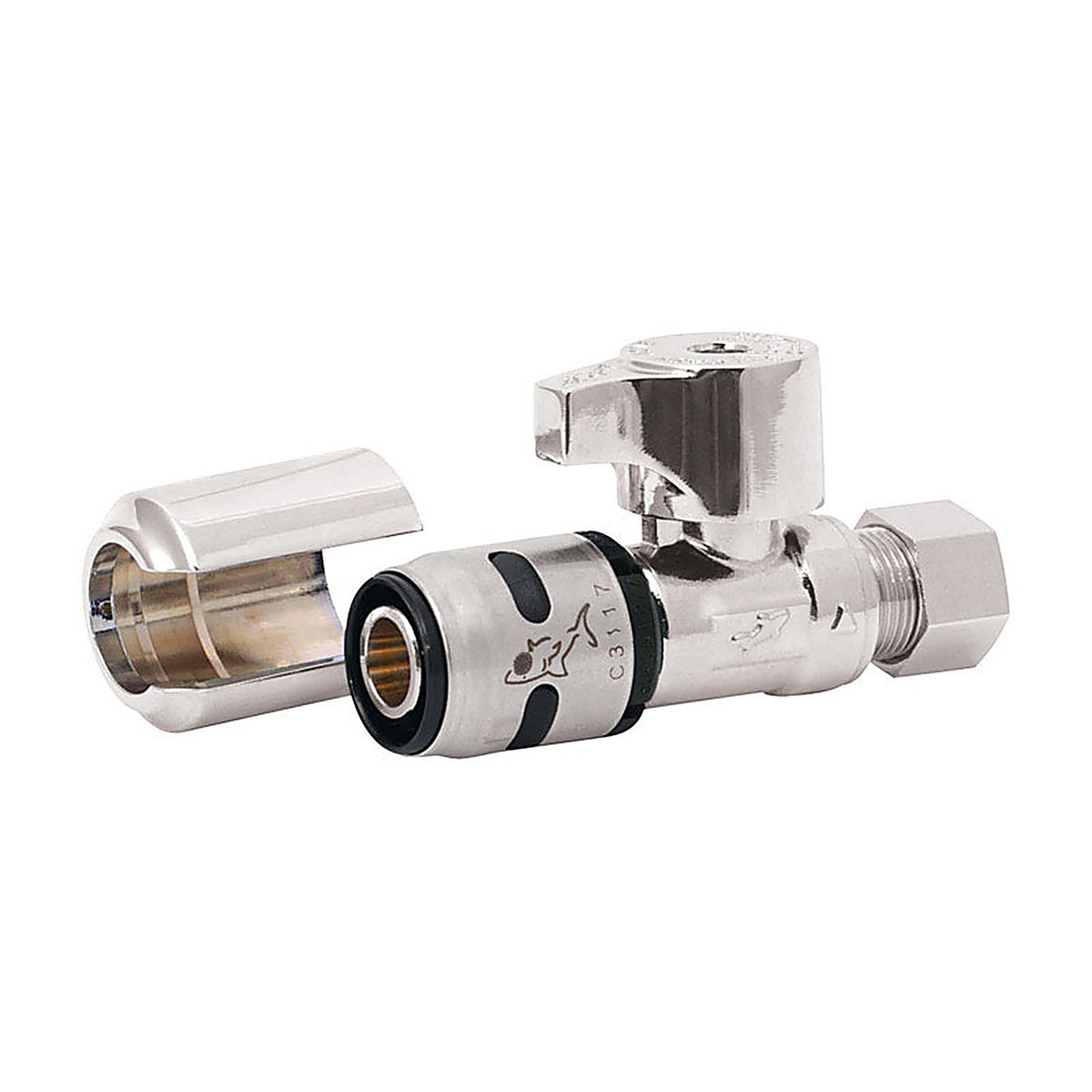 SharkBite - K23037 - EvoPEX 1/2 in. Push x 3/8 in. Dia. Compression Brass Straight Stop