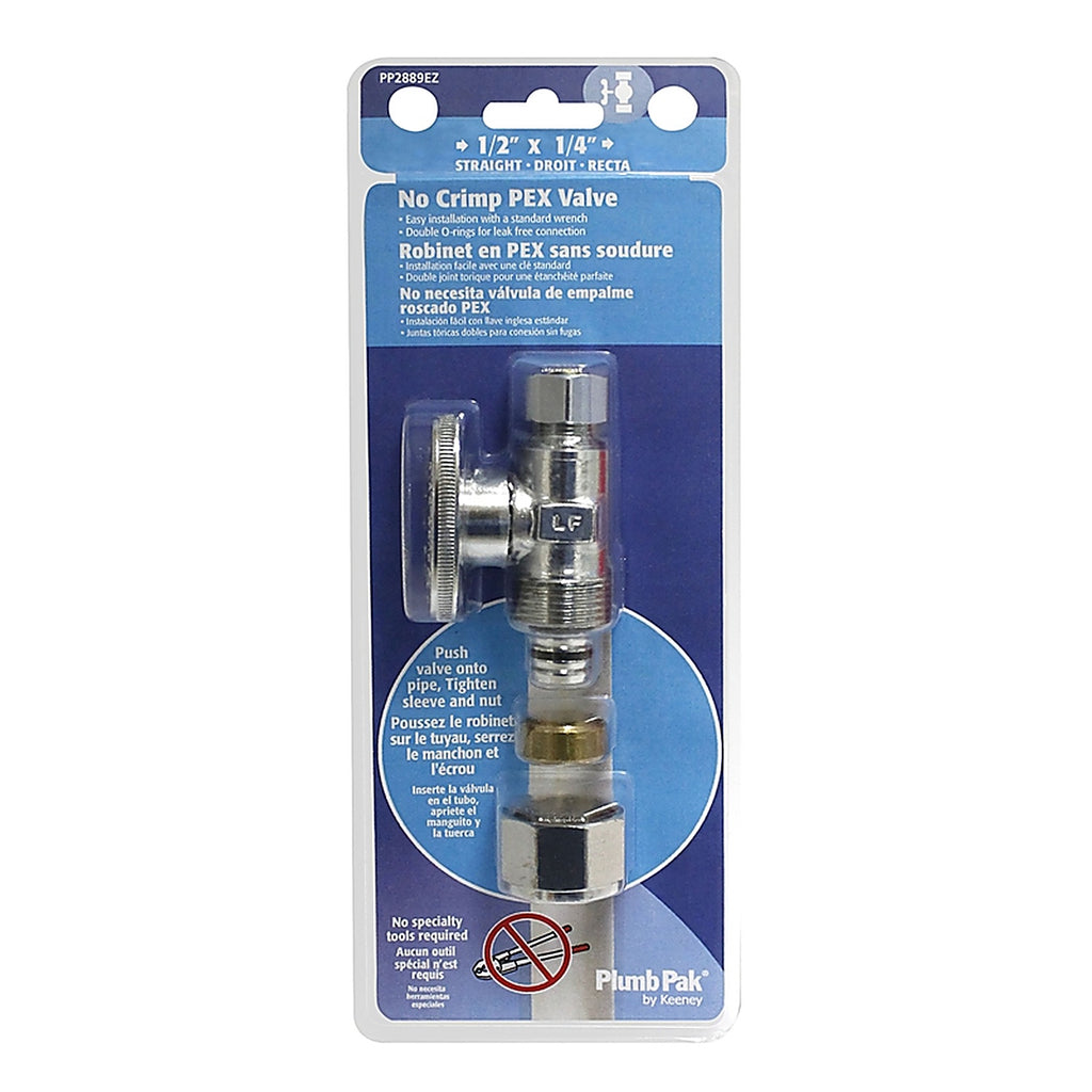 Plumb Pak - PP2889EZ - Compression T Compression Brass Straight Valve