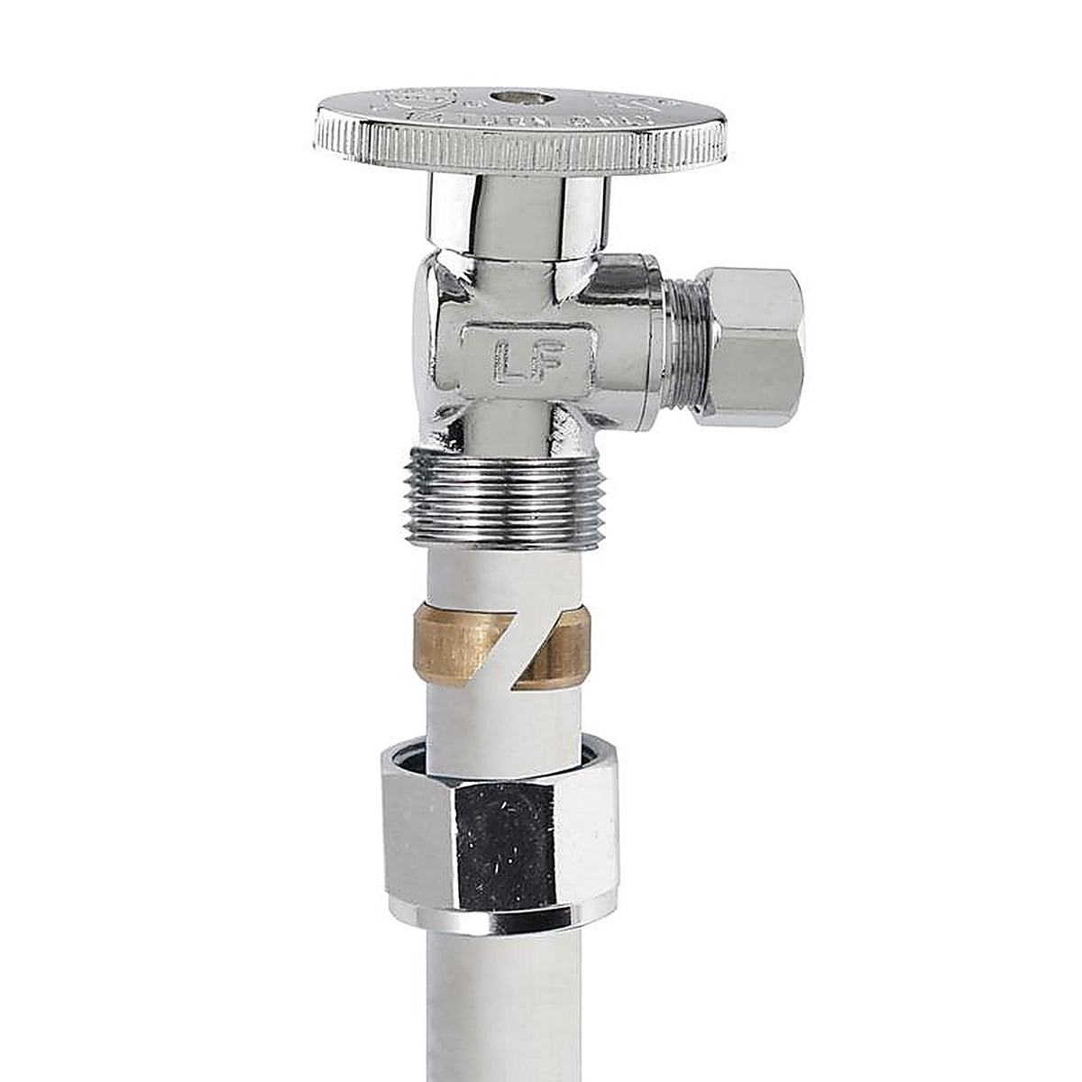 Plumb Pak - PP2886EZ - 1/2 in. Compression x 3/8 in. Compression Brass Angle Valve