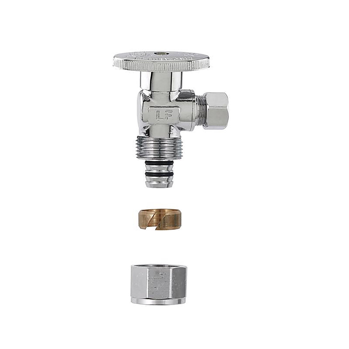 Plumb Pak - PP2886EZ - 1/2 in. Compression x 3/8 in. Compression Brass Angle Valve