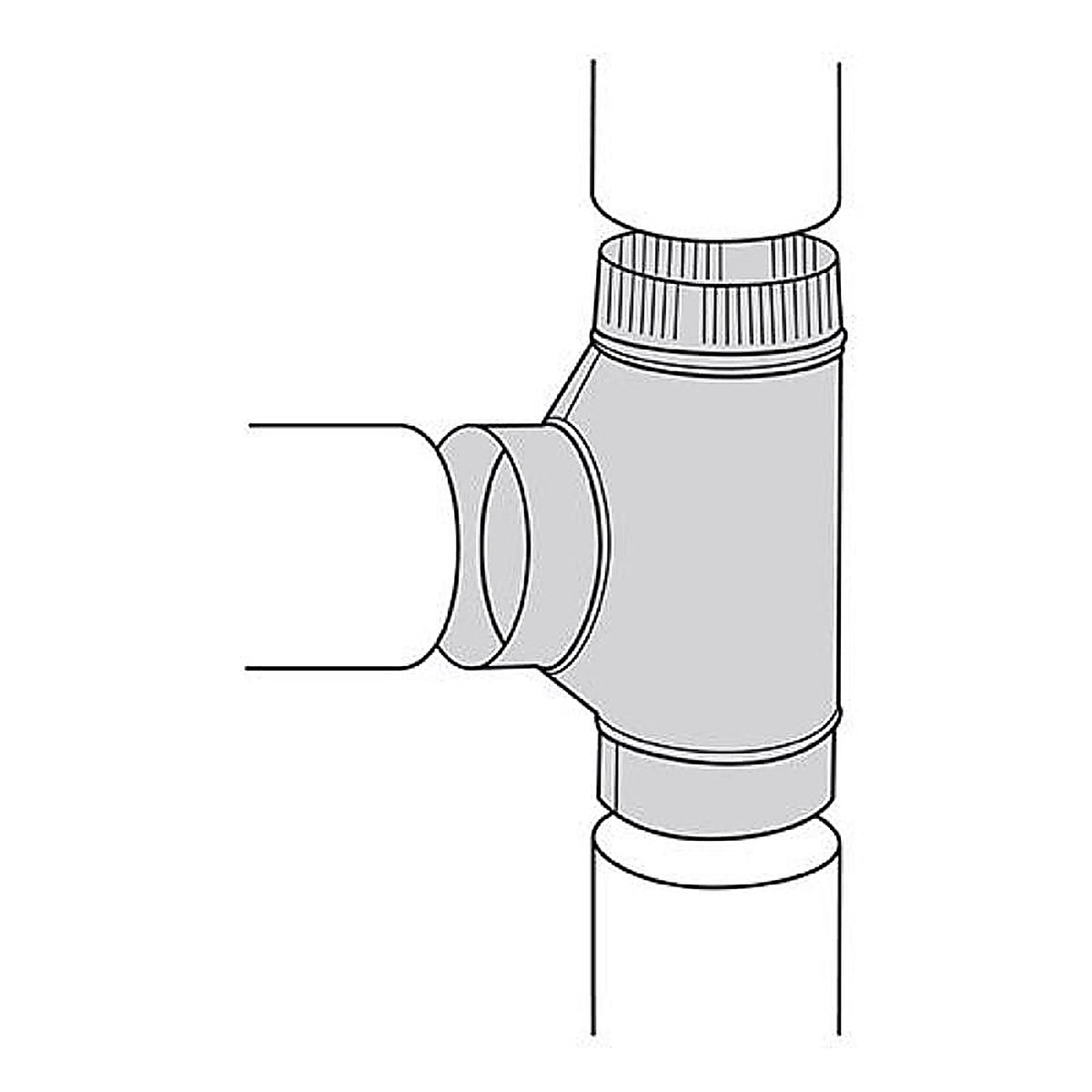 Imperial - GV0895 - 7 in. X 7 in. X 7 in. Galvanized Steel Furnace Pipe Tee