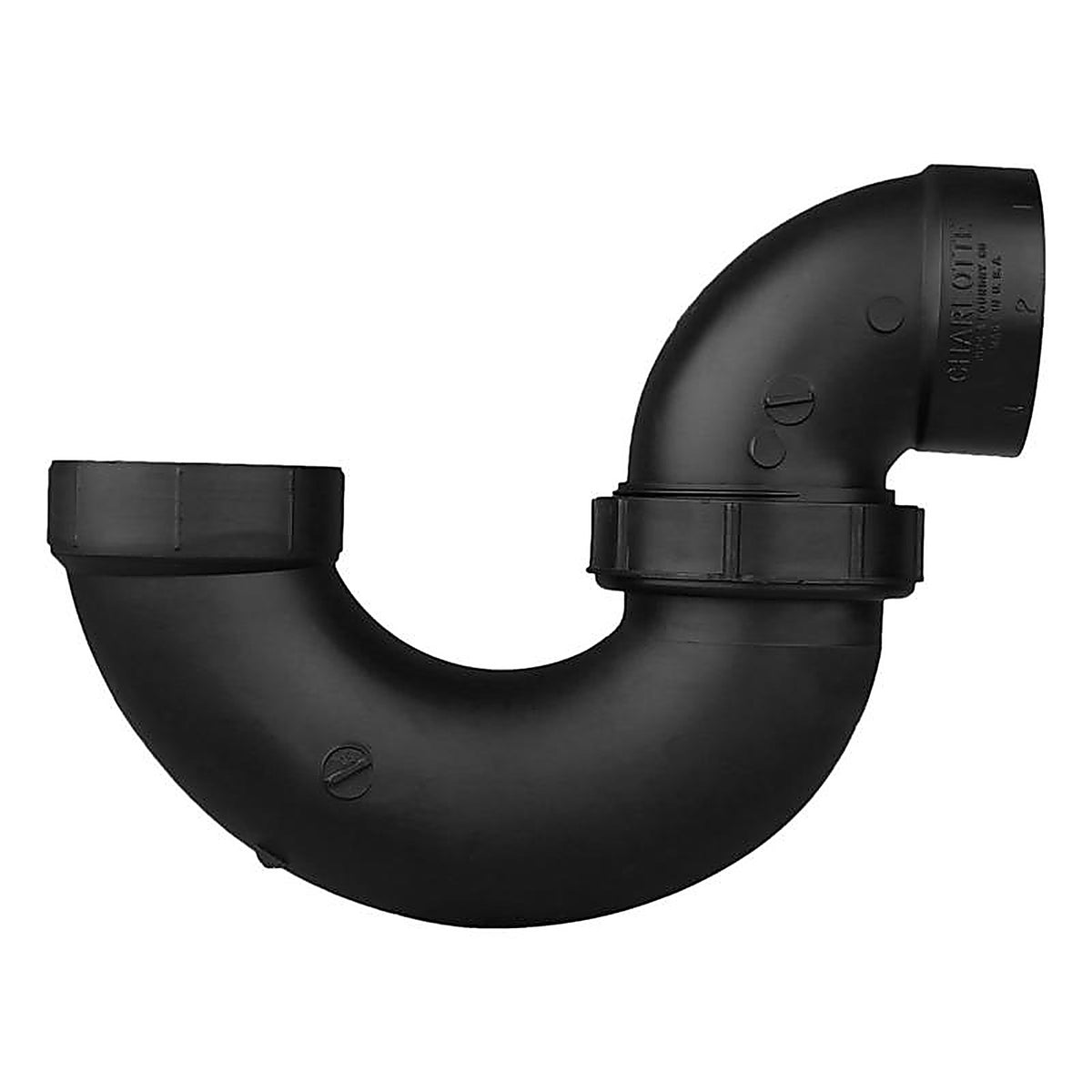 Charlotte Pipe - ABS00708P0800 - 2 in. Hub x 2 in. Dia. Hub ABS P-Trap