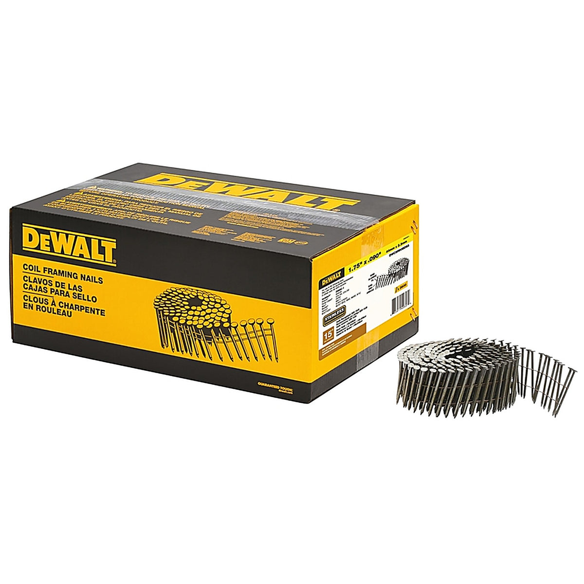 Bostitch - C5R90BDSS - 1-3/4 in. L X 11 Ga. Angled Coil Stainless Steel Siding Nails 15 deg 3,600 pk