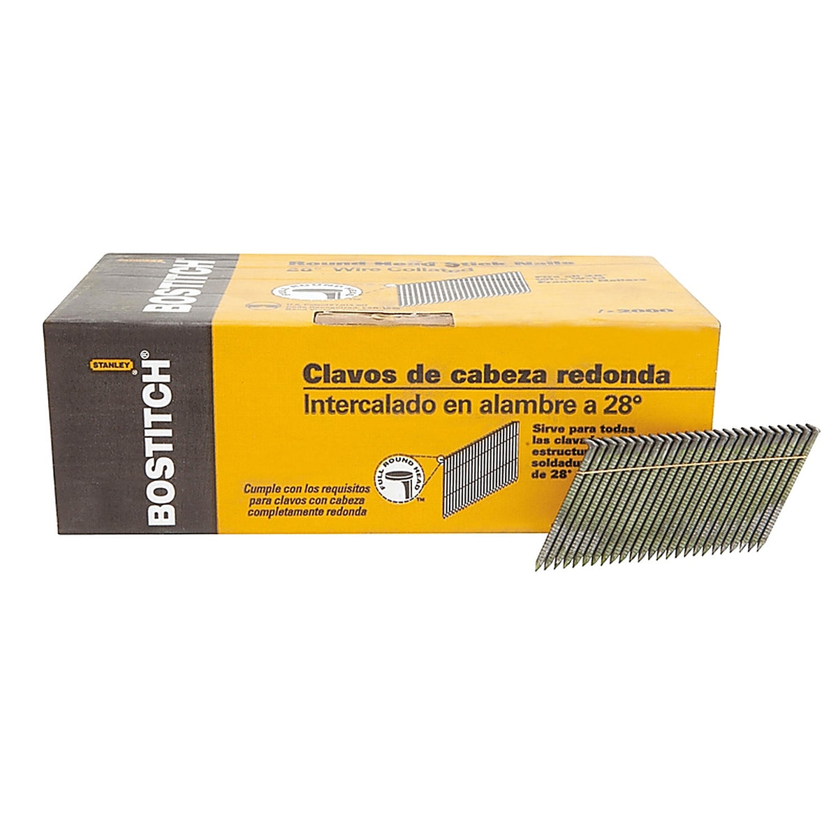 Bostitch - S6DR113-FH - 2 in. L X 11 Ga. Wire Strip Coated Framing Nails 28 deg 2,000 pk