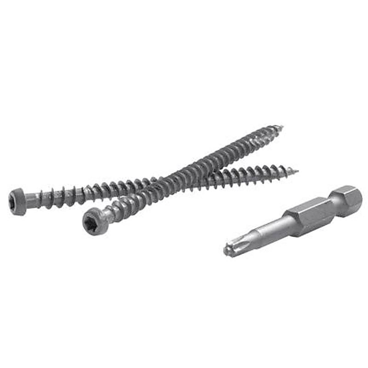 FastenMaster - FMTR3-212-1050S - TrapEase No. 20 X 2-1/2 in. L Gray Torx Ttap Star Head Composite Deck Screws 12 lb 1050