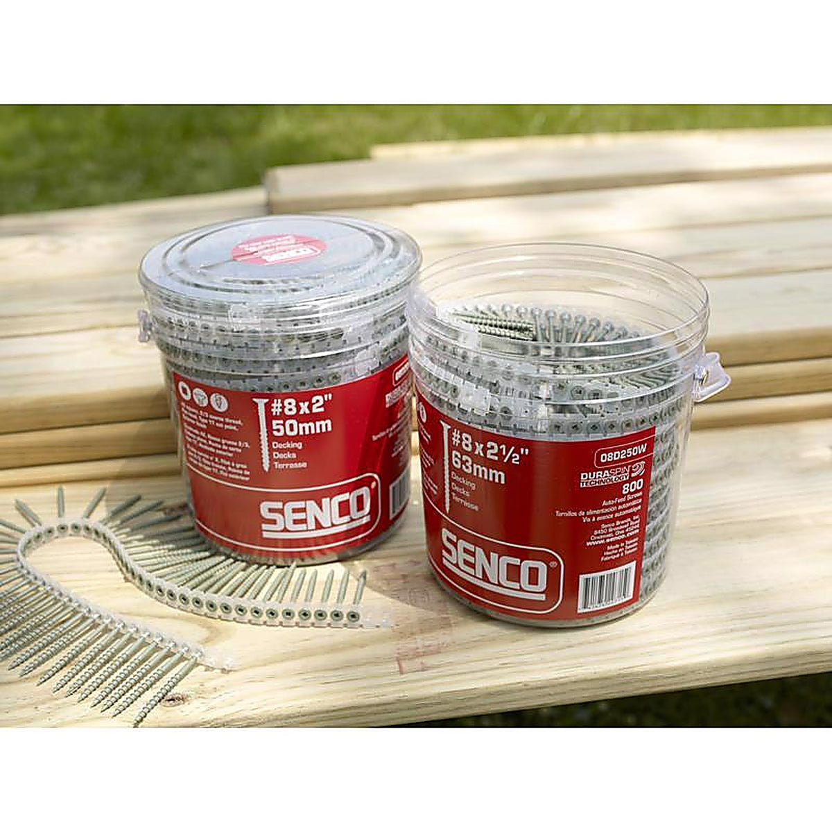 Senco - 08D250W - DuraSpin No. 8 x 2-1/2 in. L Square Square Head Deck Screws - 800/Pack