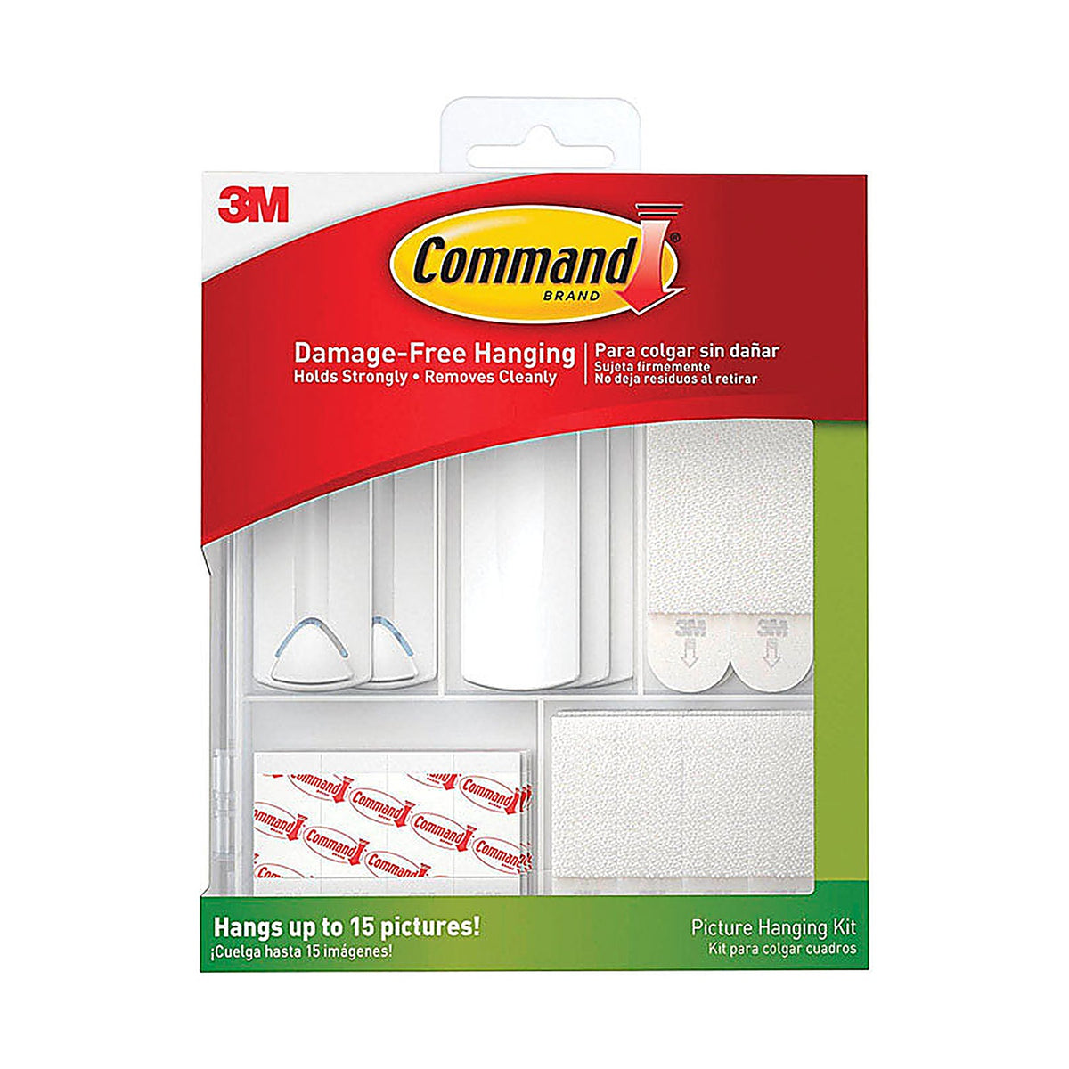 3M - 17213-ES - White Foam 5 lb. 38/Pack Picture Hanging Kit