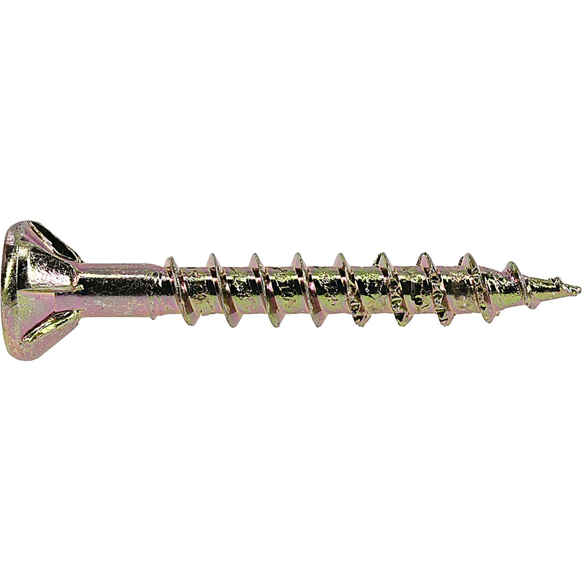 Hillman - 48578 - Power Pro No. 8 x 1-1/4 in. L Star Yellow Zinc Wood Screws 1 lb. - 242/Pack
