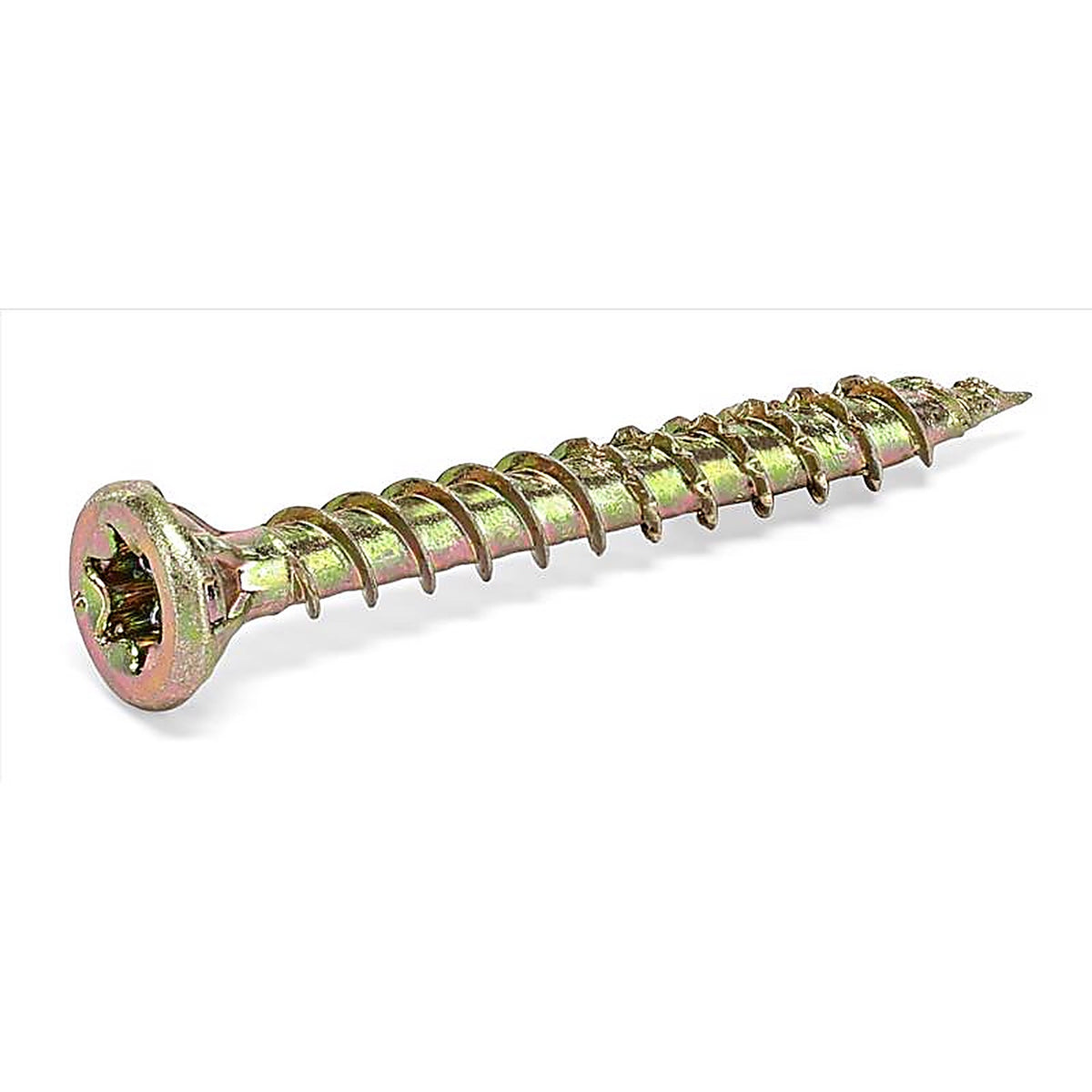 Hillman - 48580 - Power Pro No. 8 x 1-3/4 in. L Star Yellow Zinc Wood Screws 1 lb. - 175/Pack