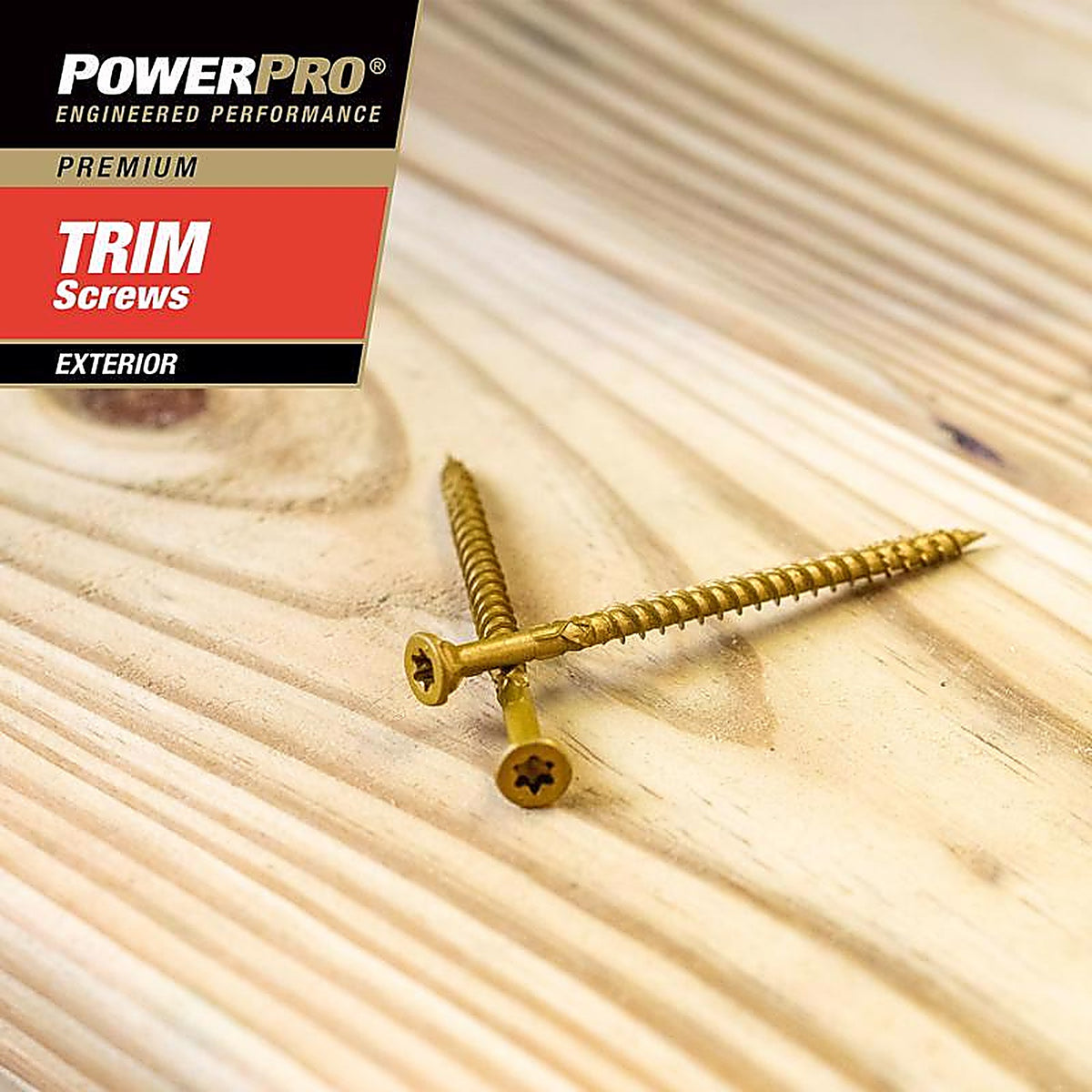 Hillman - 48632 - Power Pro No. 8 x 2-1/2 in. L Star Bronze Ceramic Trim Screws 1 lb. - 128/Pack