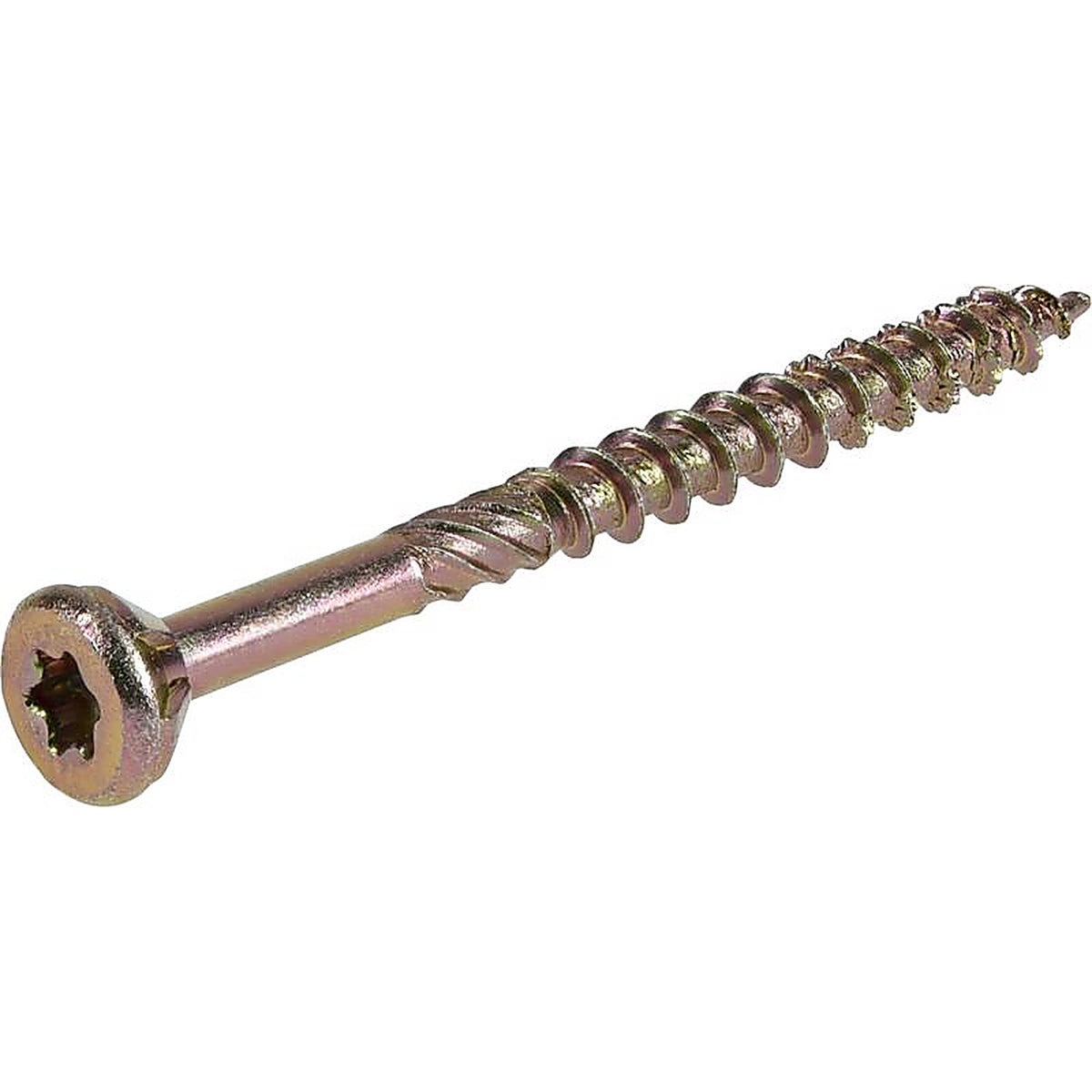 Hillman - 48581 - Power Pro No. 8 x 2 in. L Star Yellow Zinc Wood Screws 1 lb. - 165/Pack