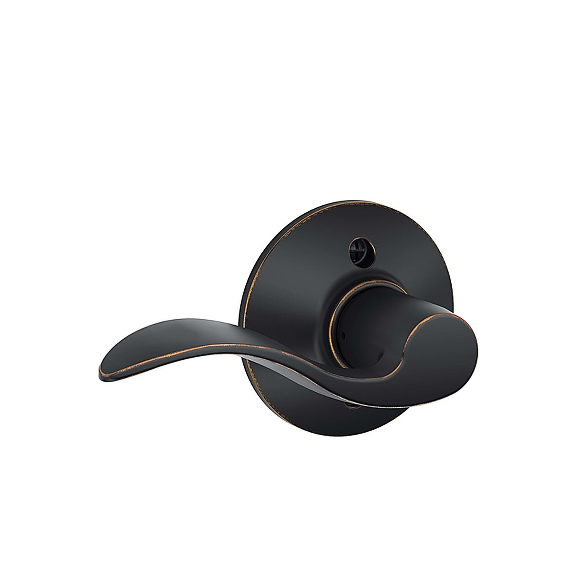 Schlage - F170ACCLH716 - Accent Traditional Aged Bronze Dummy Lever Left Handed